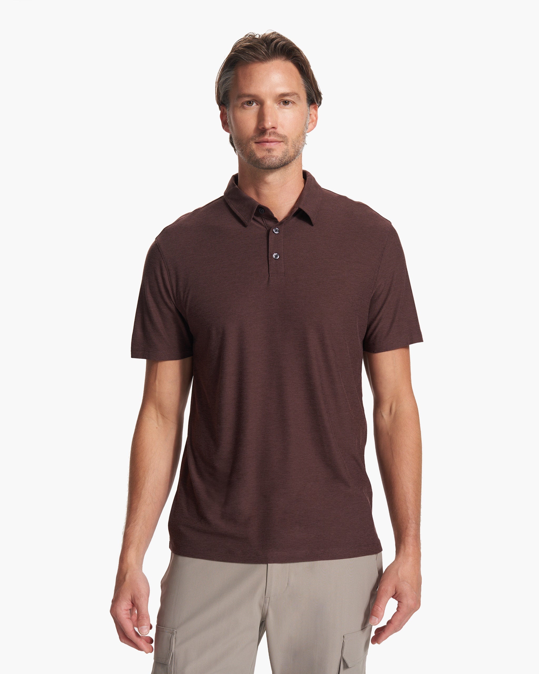Strato Tech Polo | Mahogany Heather