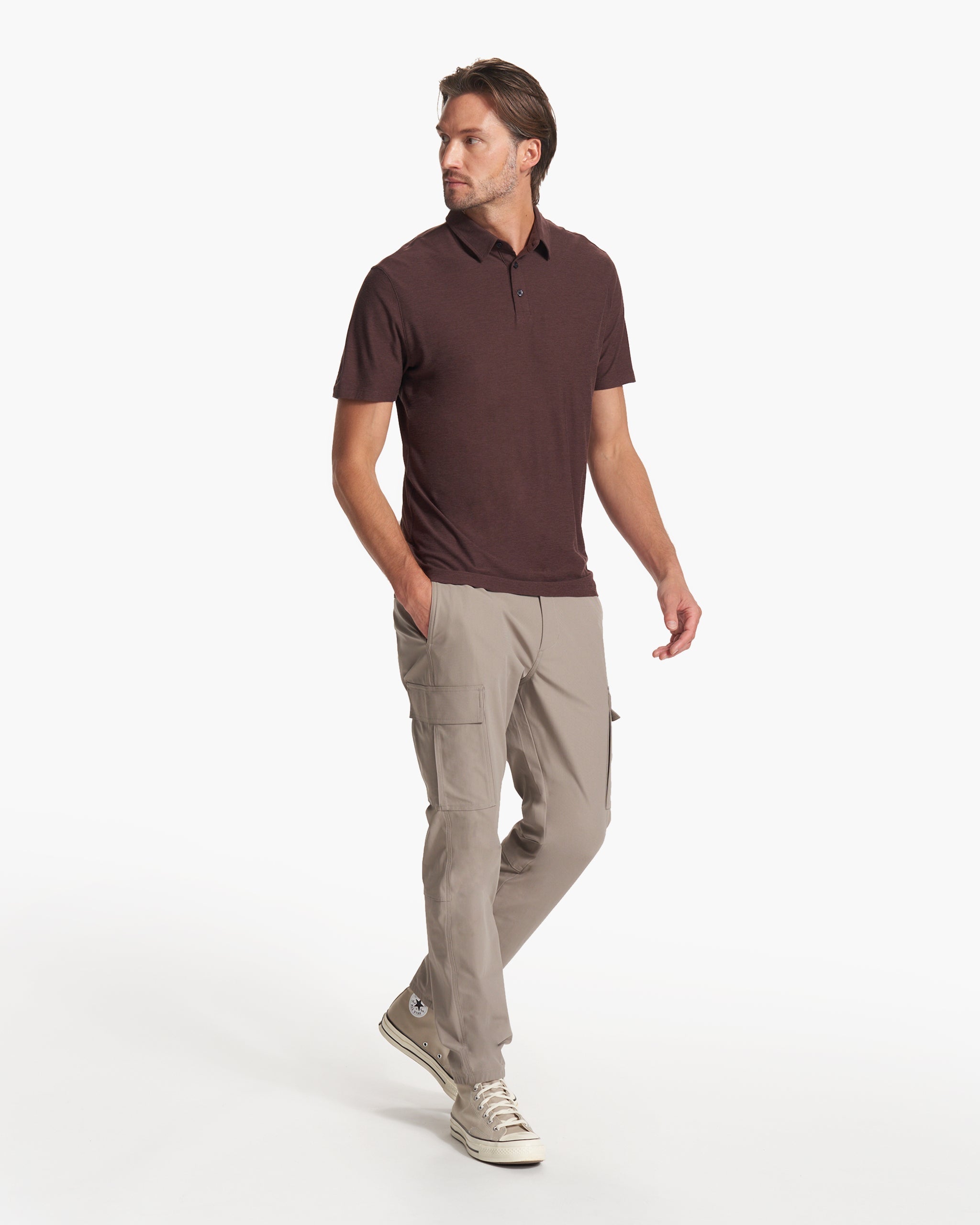 Strato Tech Polo | Mahogany Heather