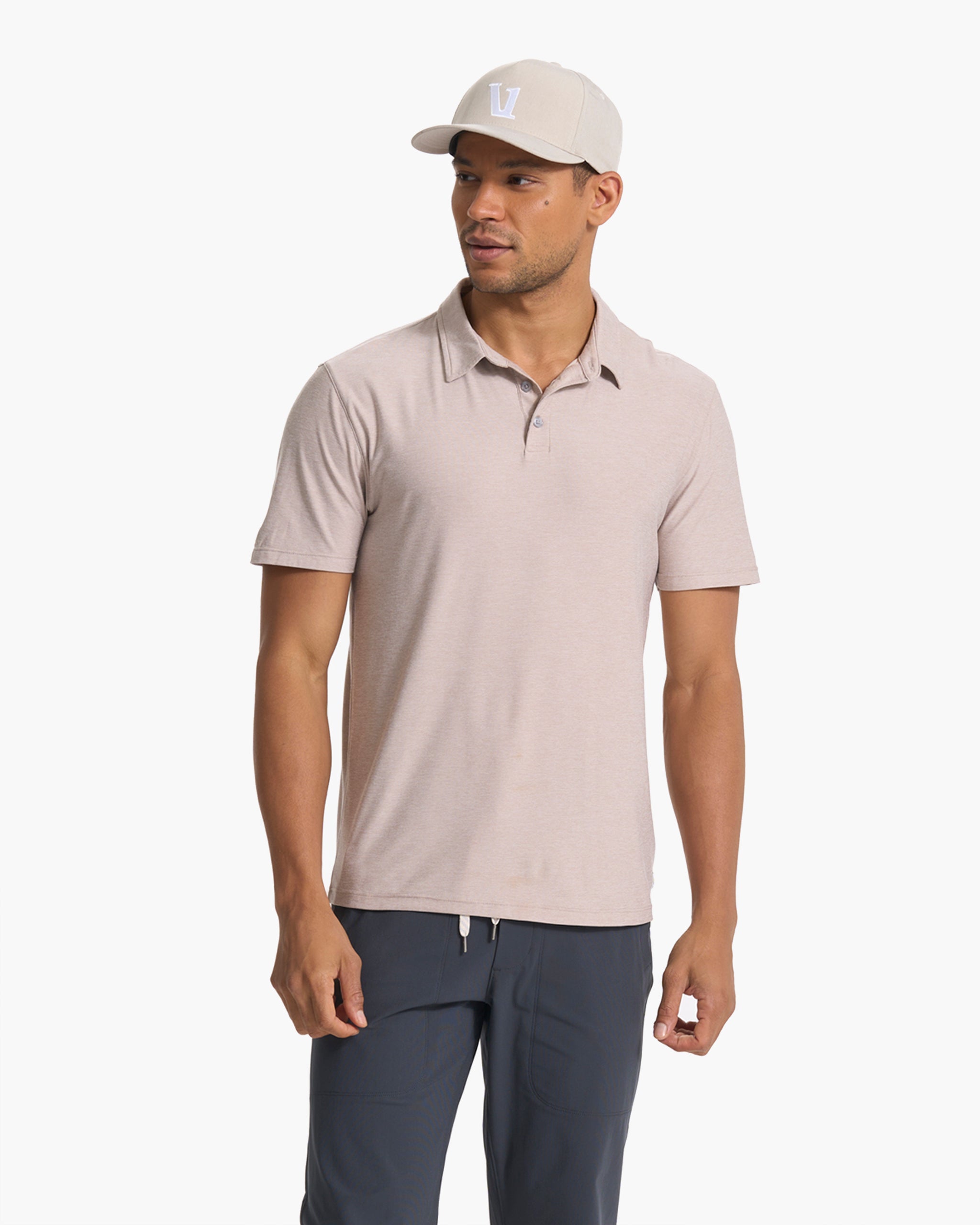 Strato Tech Polo | Oyster Heather