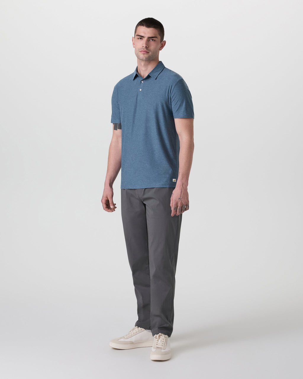 Strato Tech Polo | Pool Blue Heather