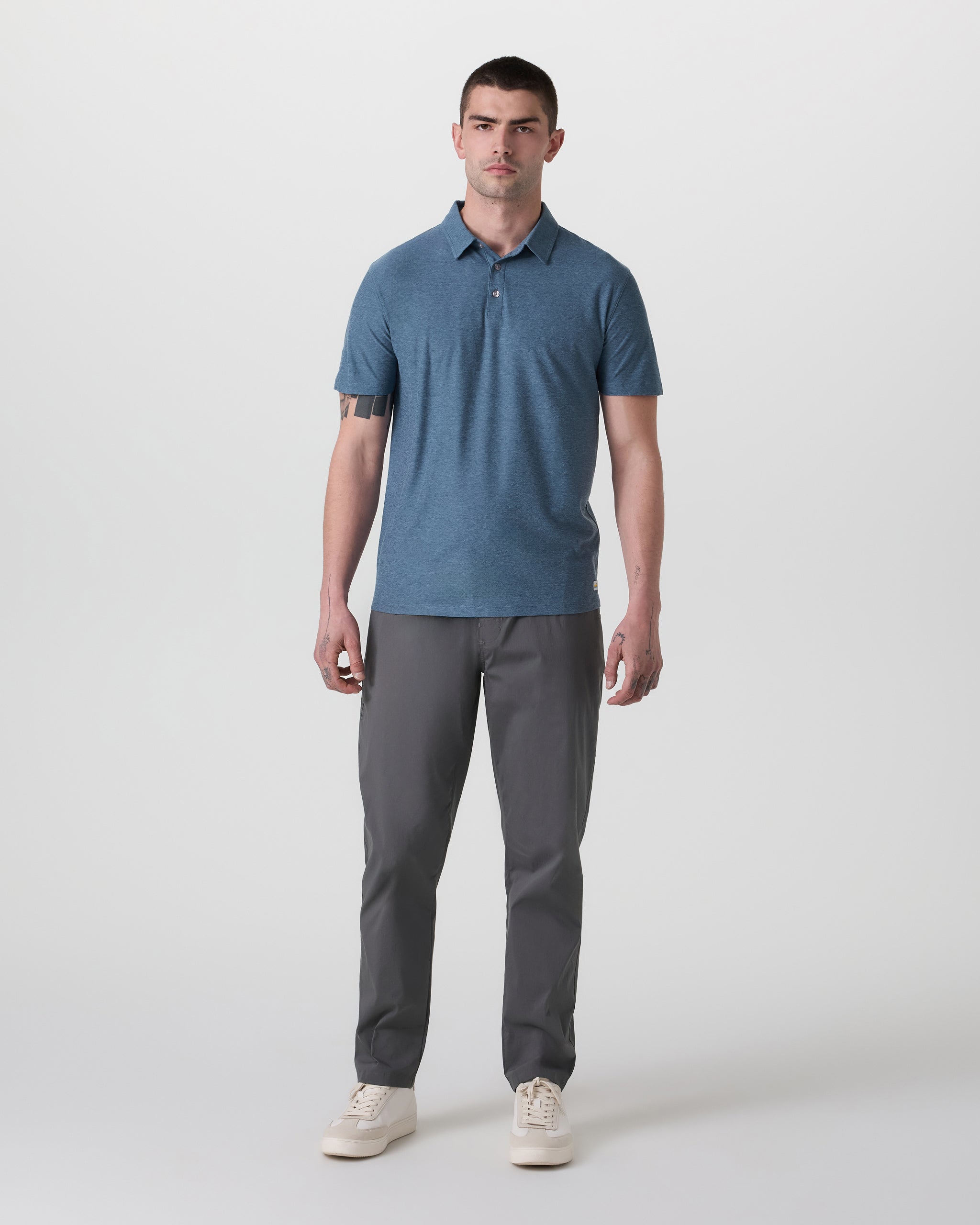 Strato Tech Polo | Pool Blue Heather