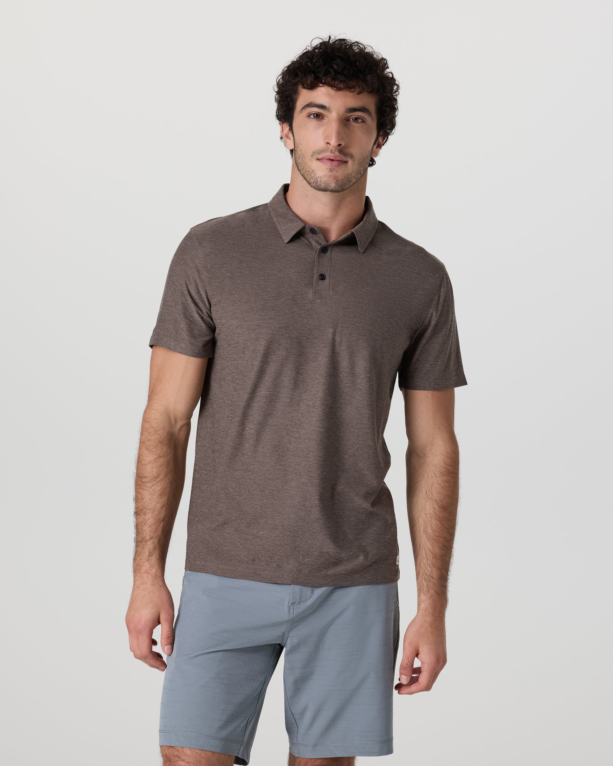 Strato Tech Polo | Warm Grey Heather