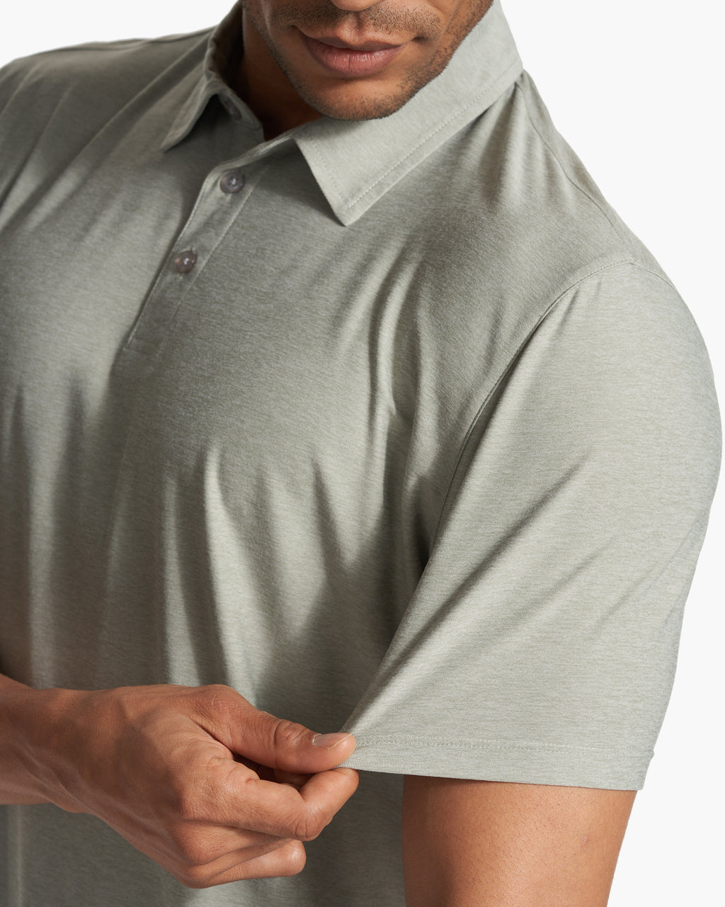 Strato Tech Polo | White Sage Heather