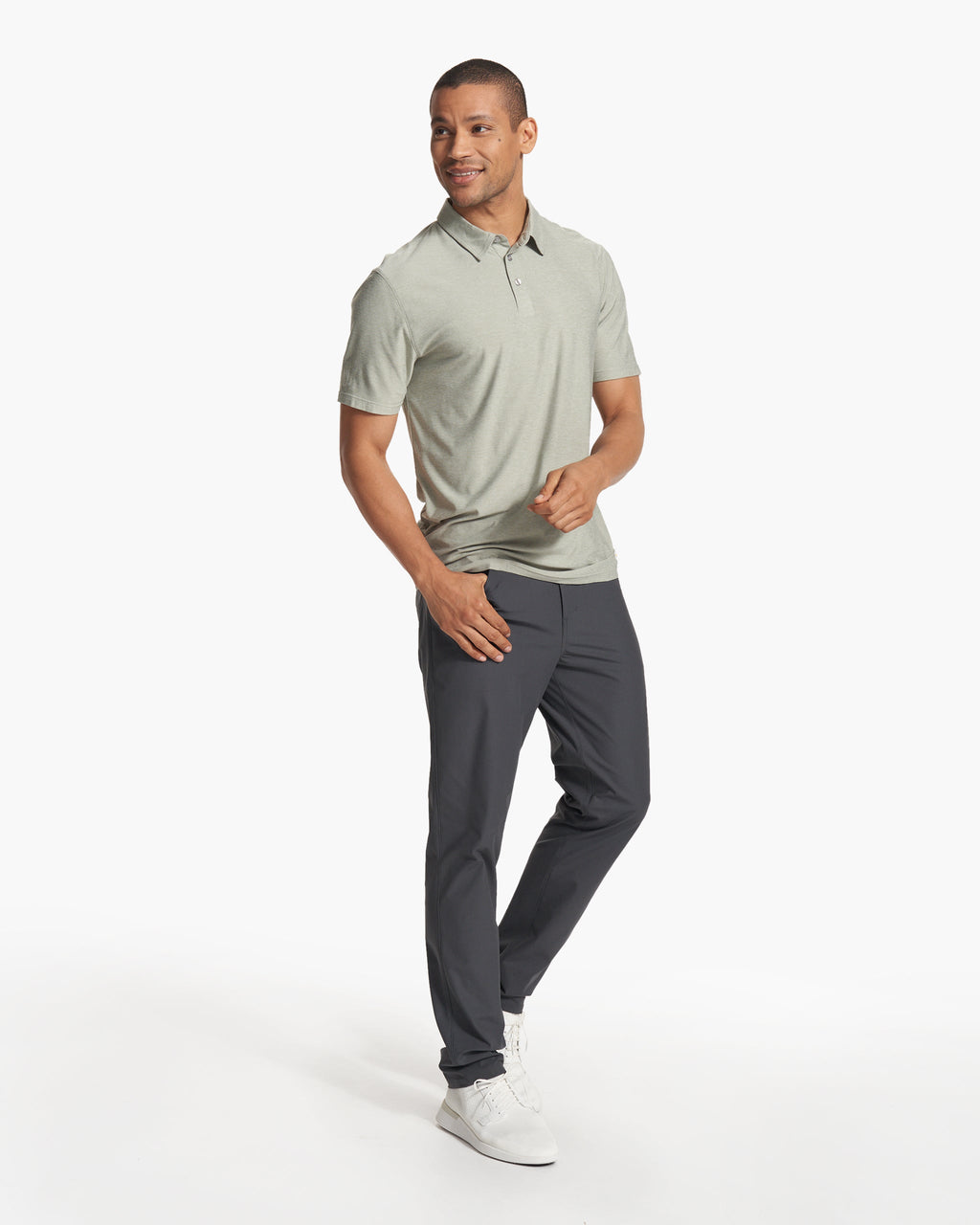 Strato Tech Polo | White Sage Heather
