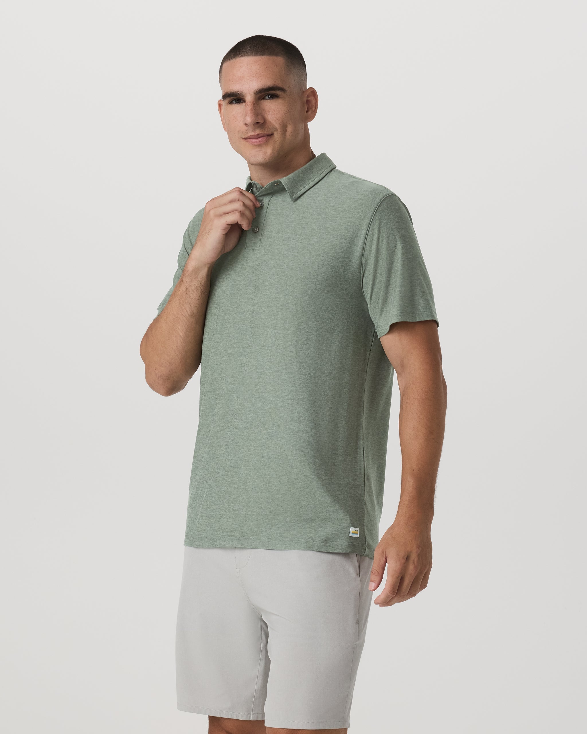 Strato Tech Polo | Thyme Heather