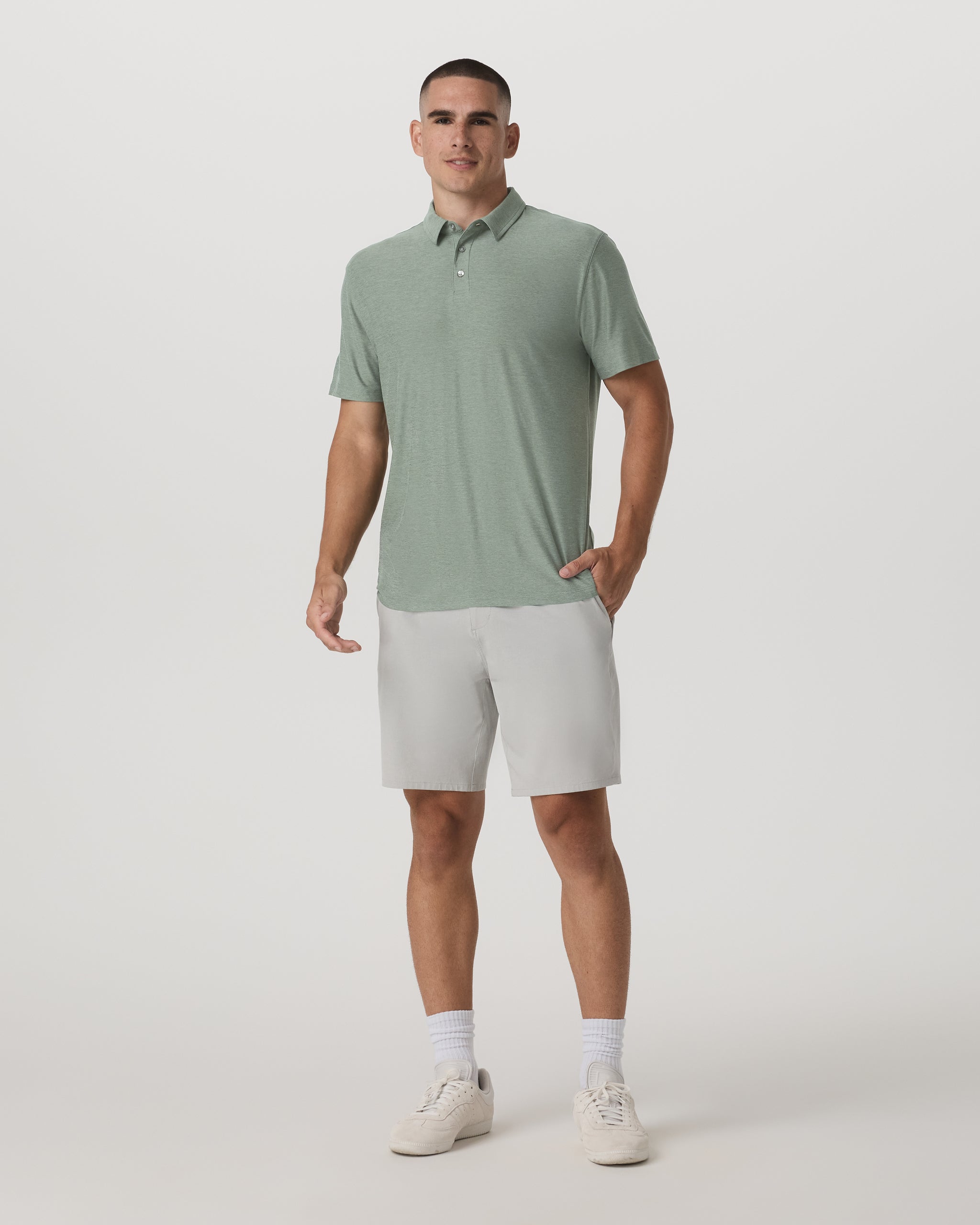 Strato Tech Polo | Thyme Heather