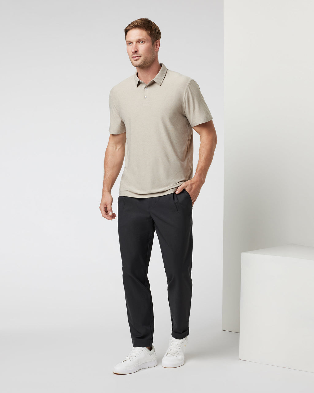 Strato Tech Polo | Toast Heather