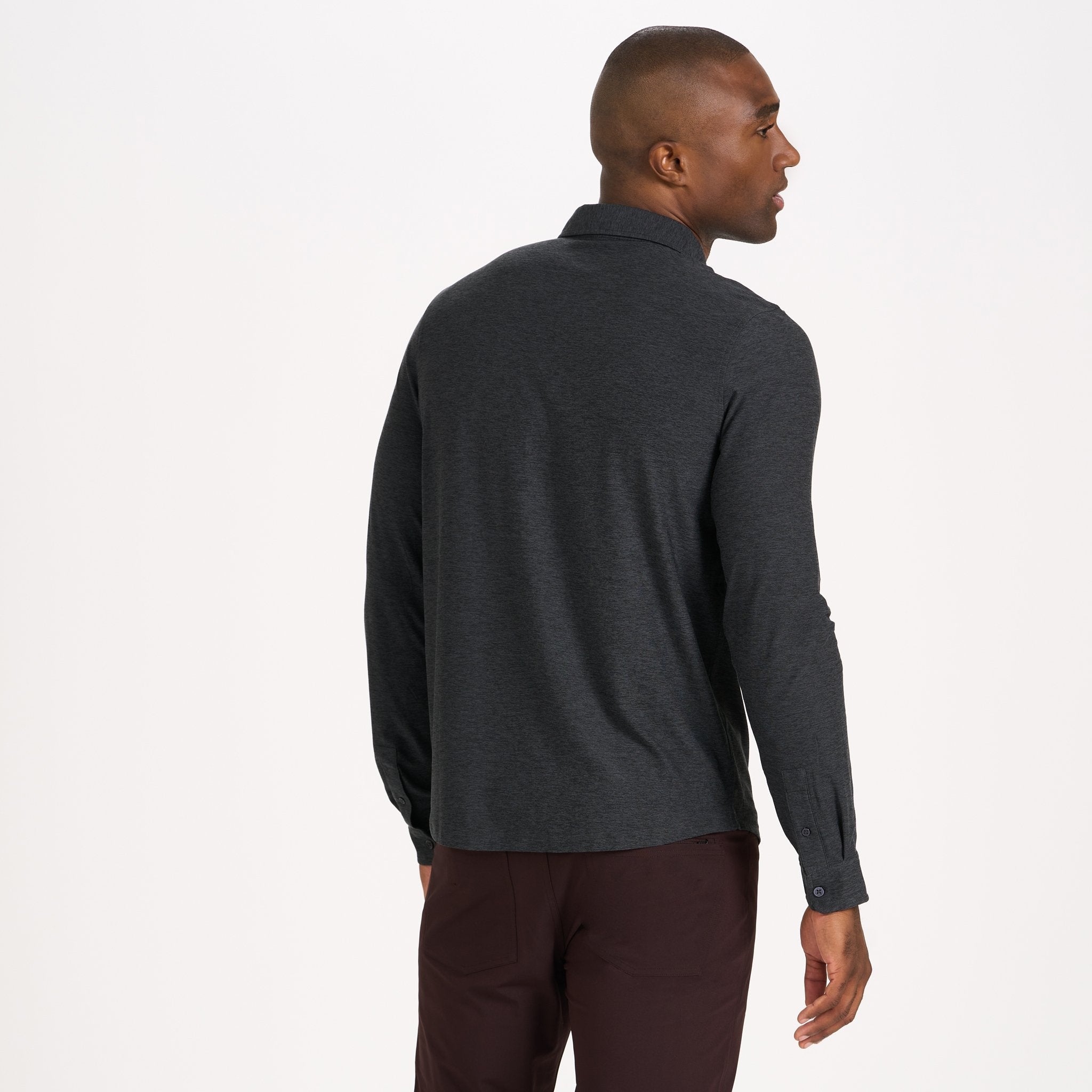Long Sleeve Strato Button-Down | Charcoal Heather