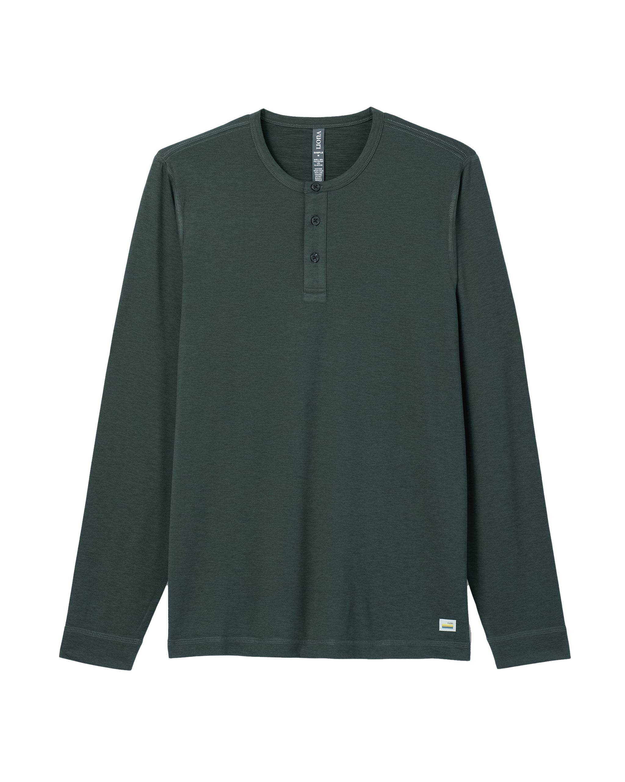 Long-Sleeve Ease Performance Henley | Aspen Heather