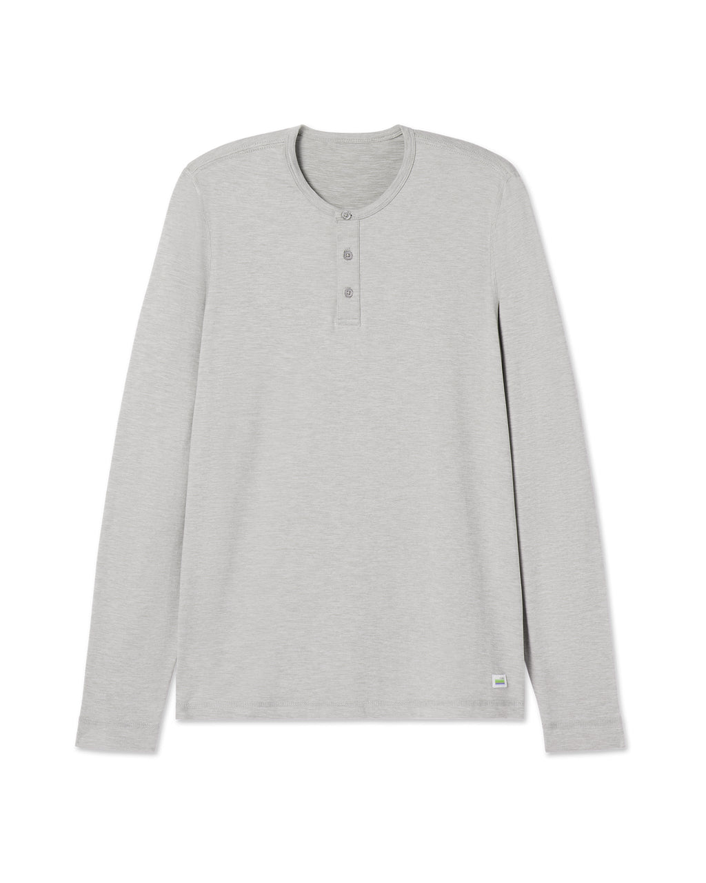 Long-Sleeve Ease Performance Henley | Light Heather Grey