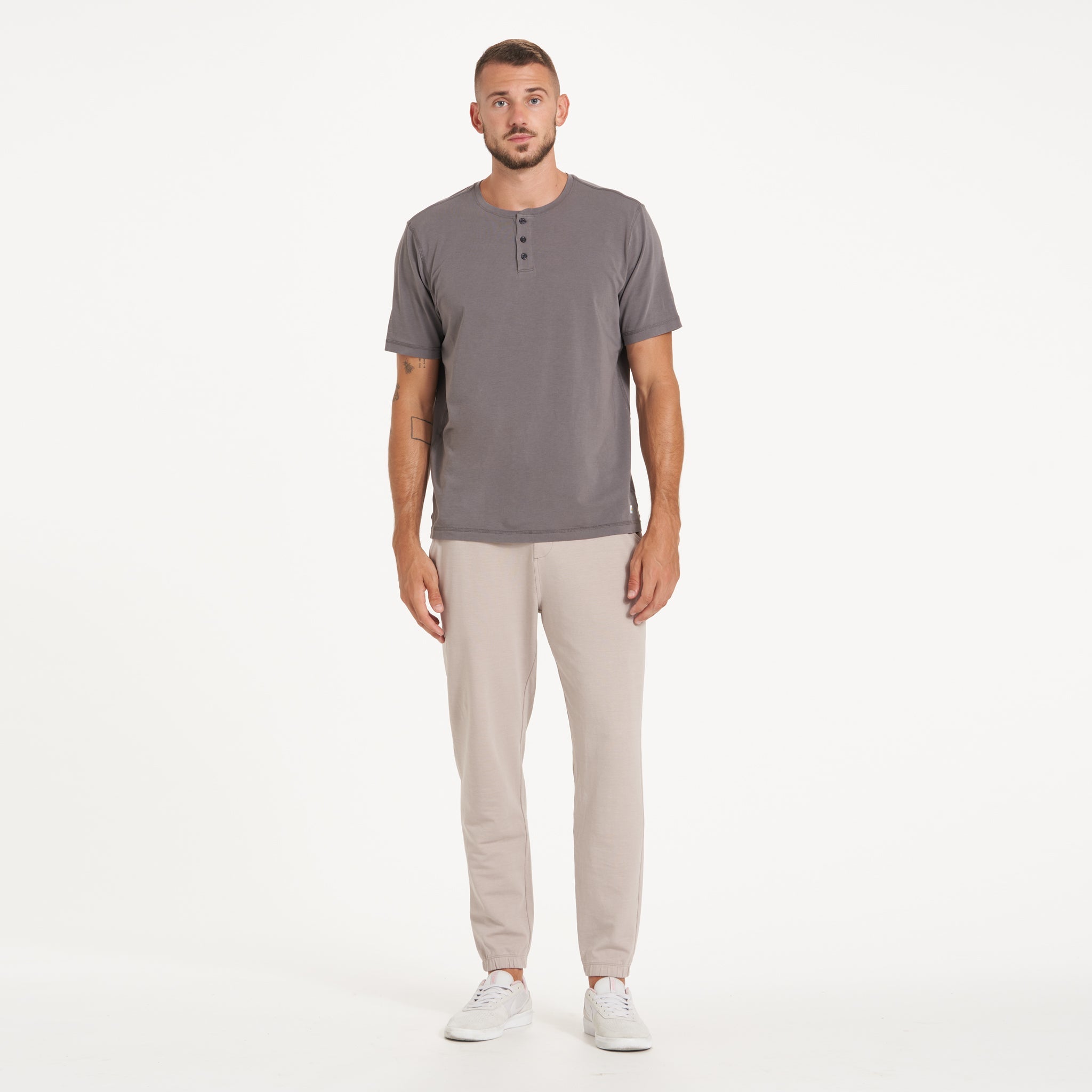 Short-Sleeve Tuvalu Henley | Smoke