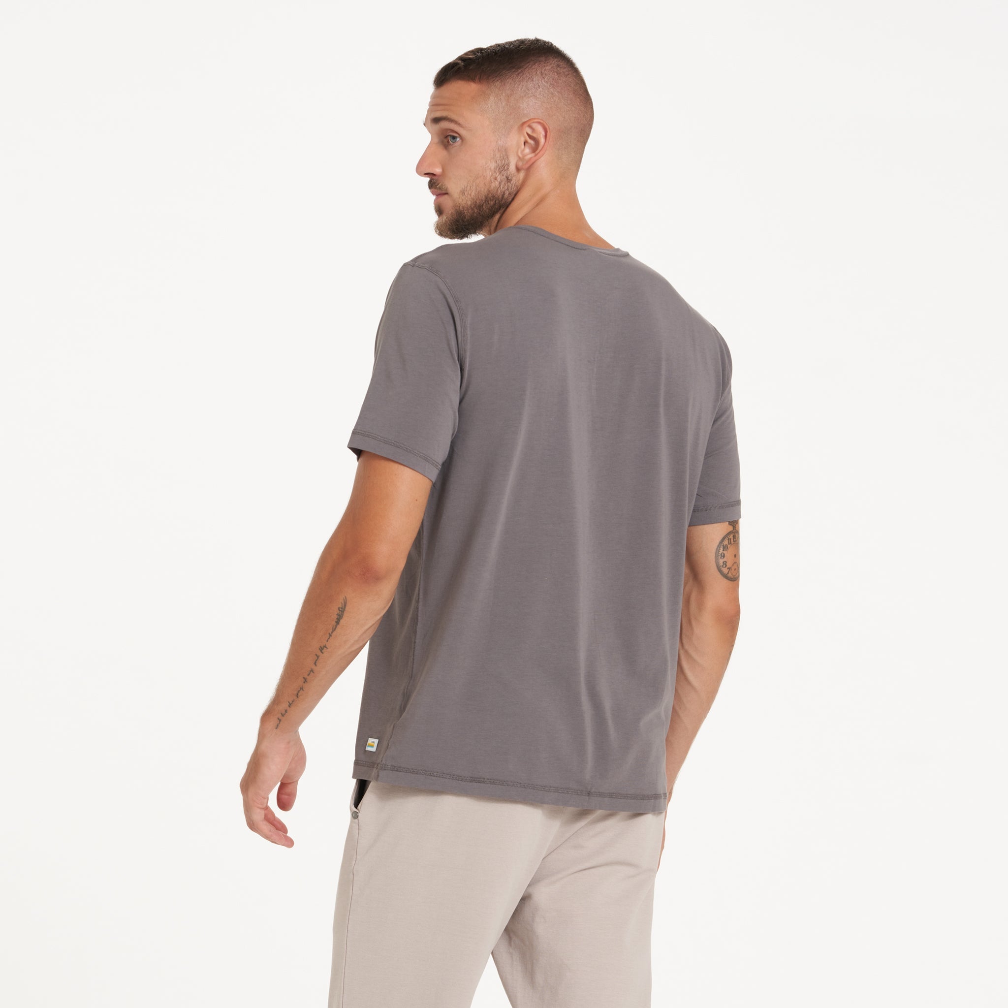 Short-Sleeve Tuvalu Henley | Smoke