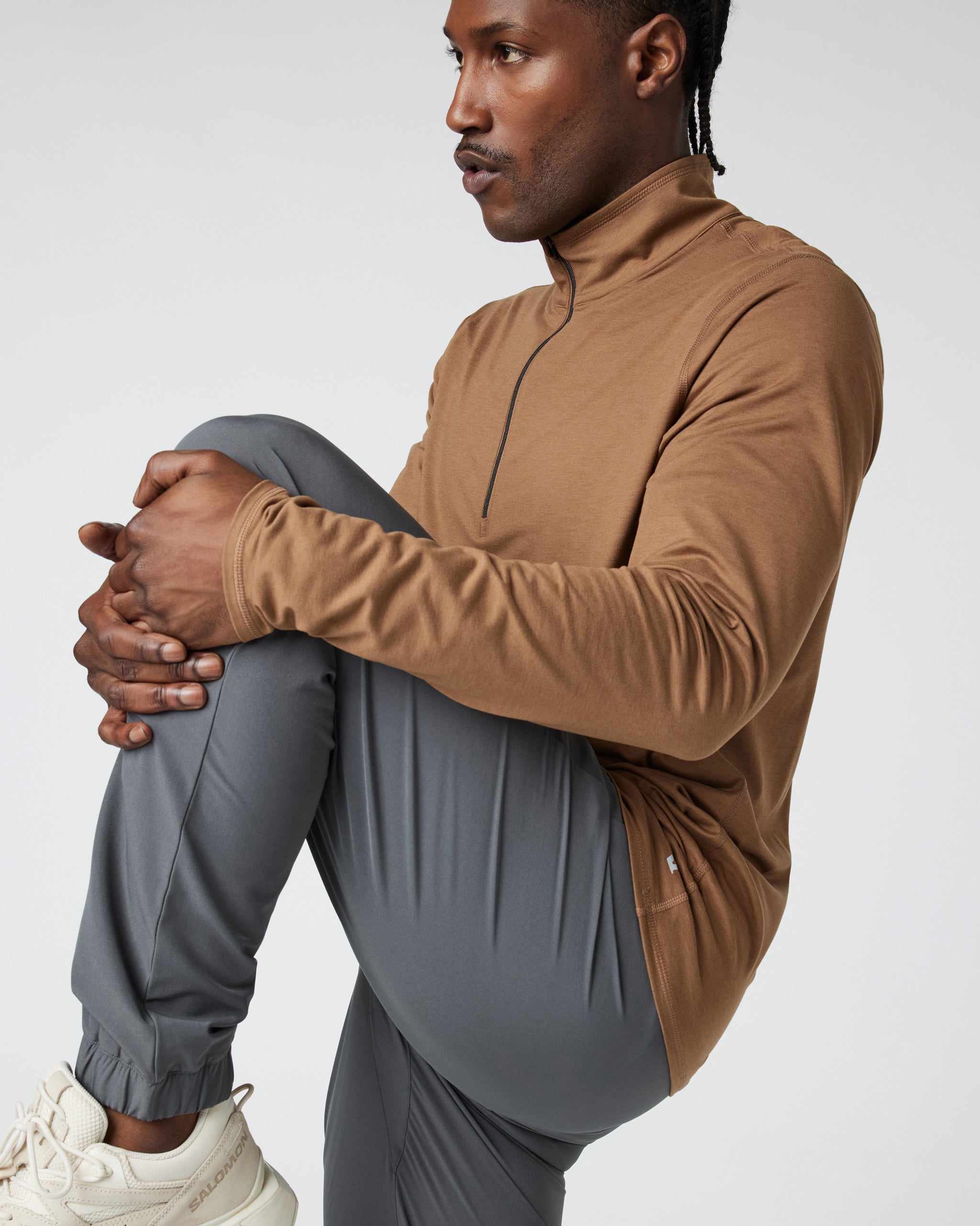 Ease Performance Half Zip 2.0 | Pecan Heather