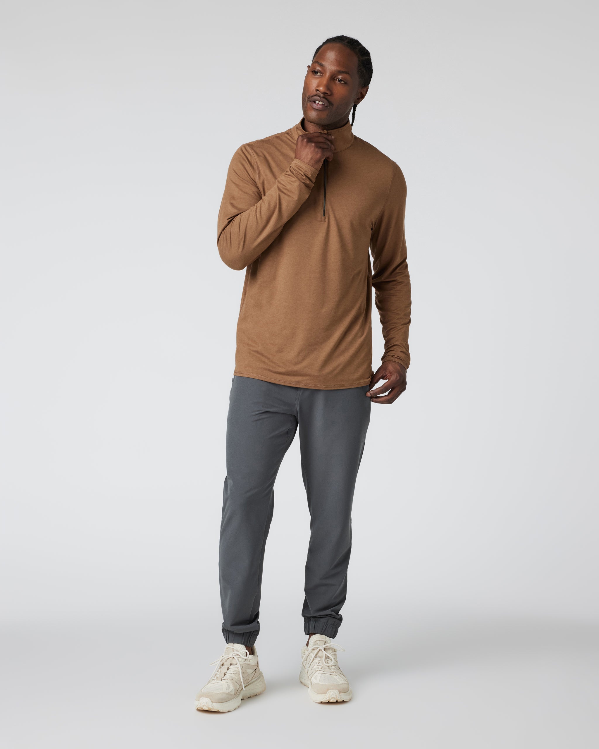 Ease Performance Half Zip 2.0 | Pecan Heather