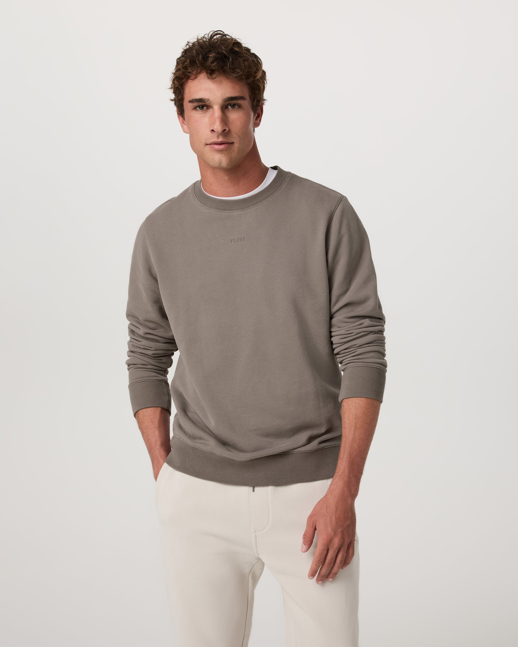 Cypress Logo Crew | Smokey Taupe