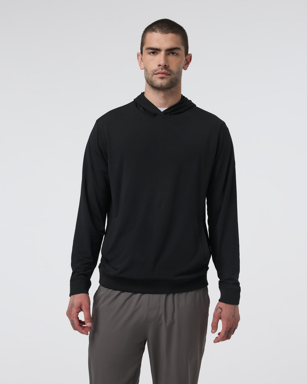 Double Mesh Hoodie | Black