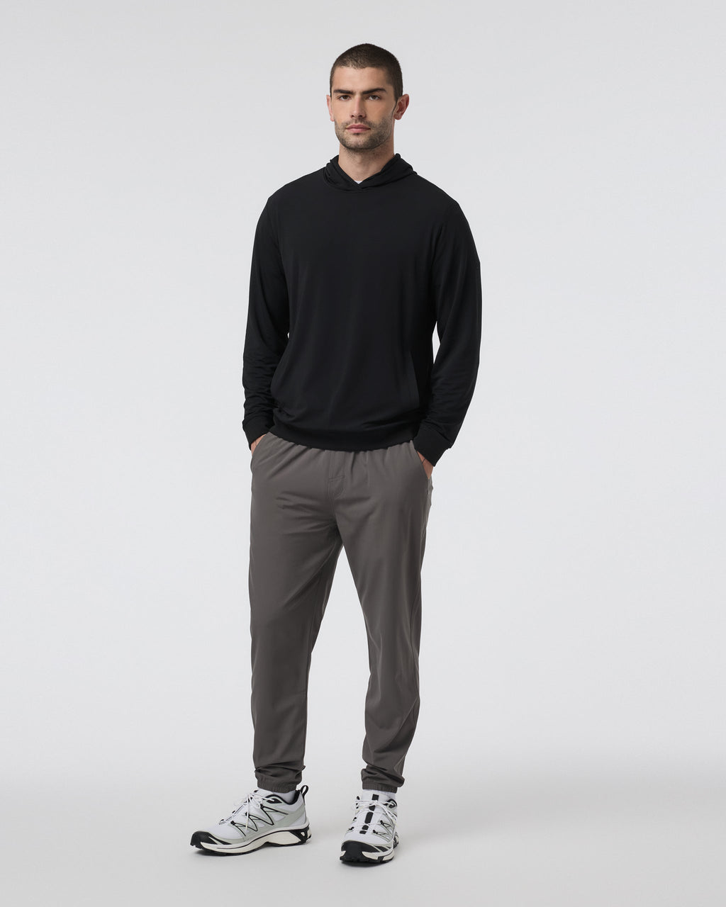Double Mesh Hoodie | Black