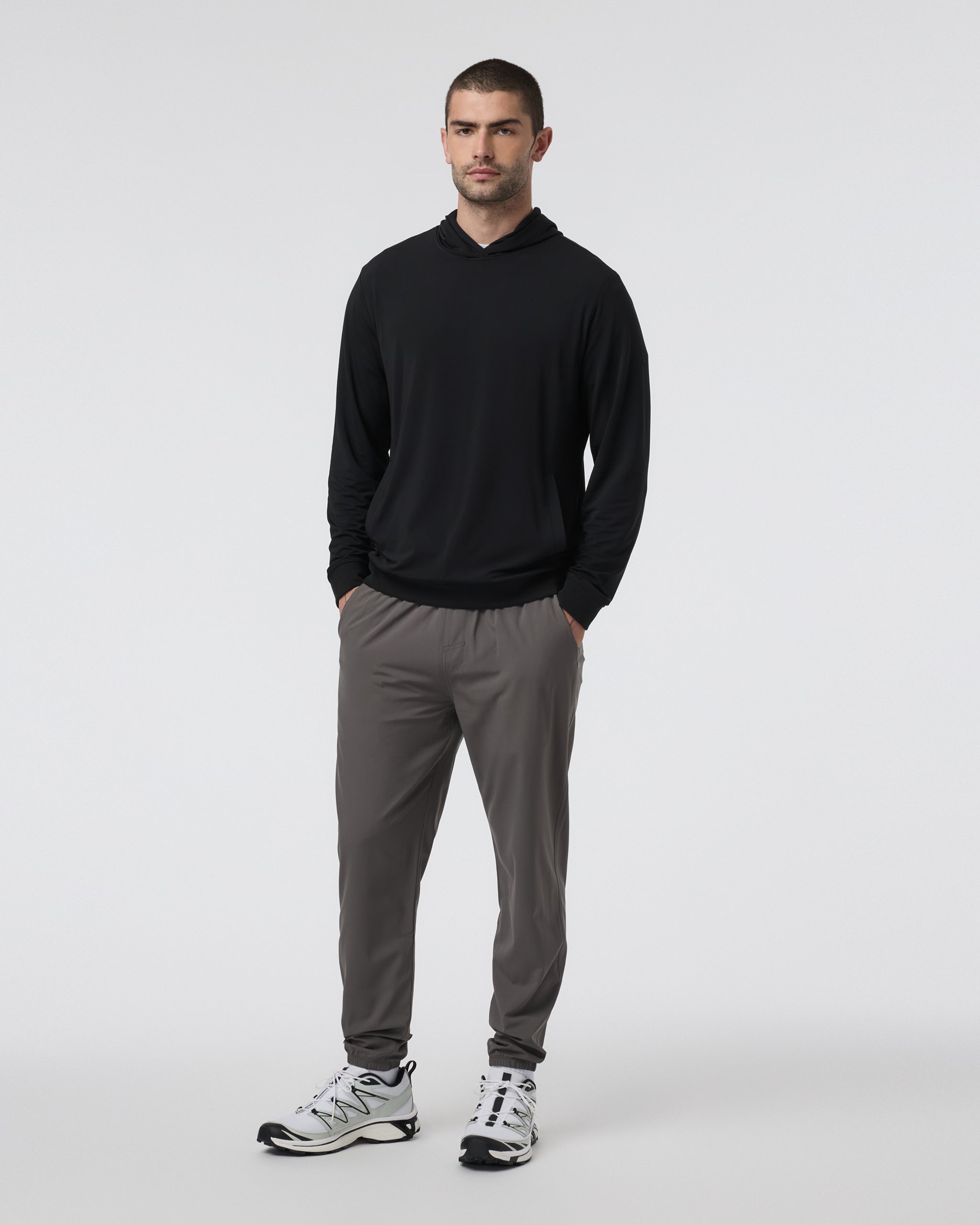 Double Mesh Hoodie | Black