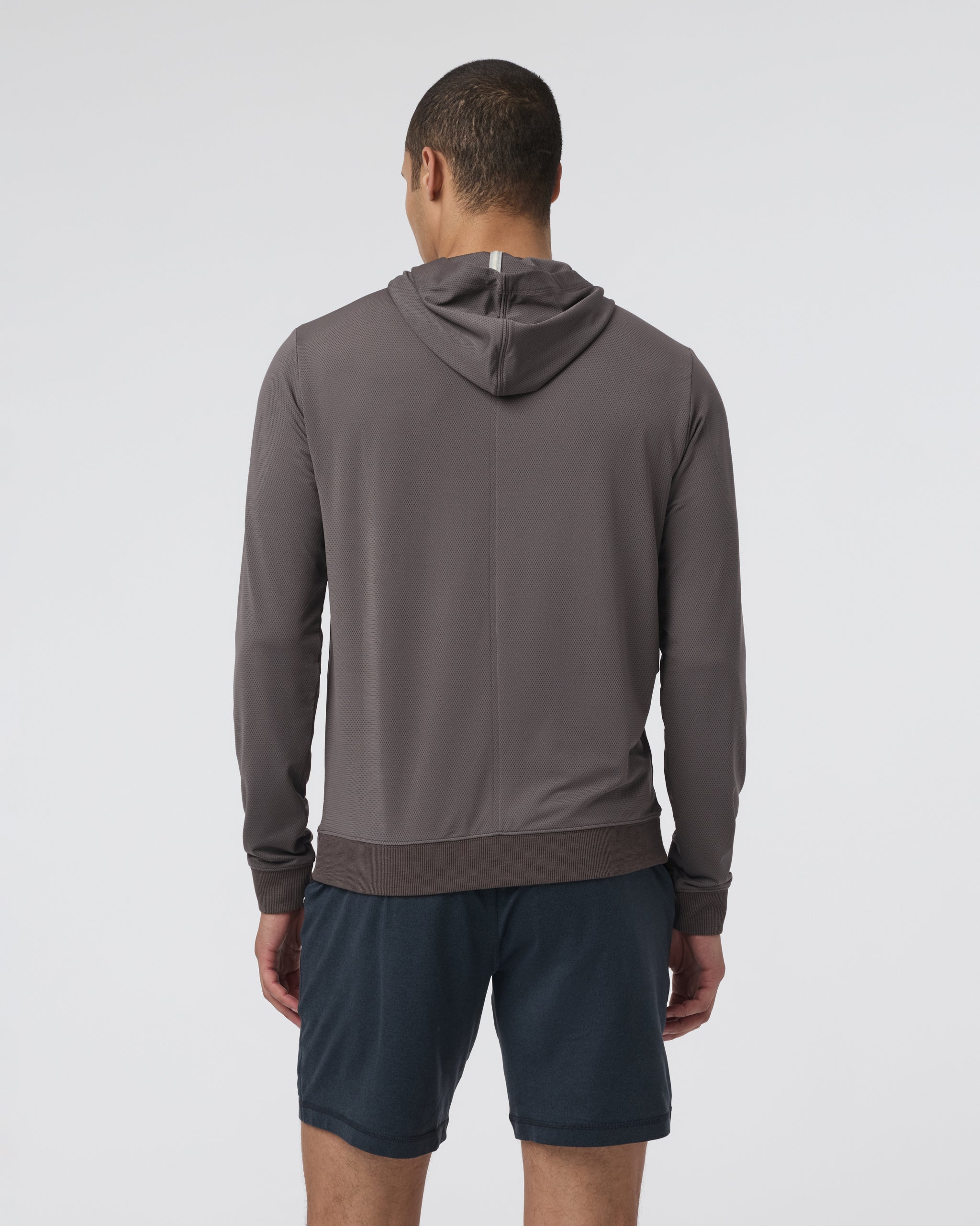 Double Mesh Hoodie | Warm Grey