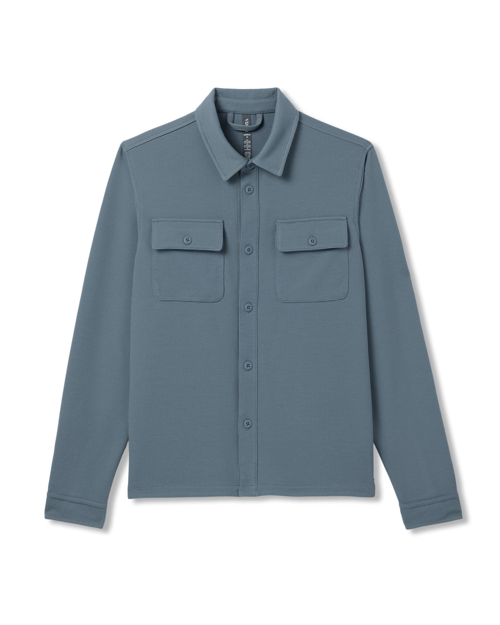 Waffle Shirt Jacket | Dusty Blue