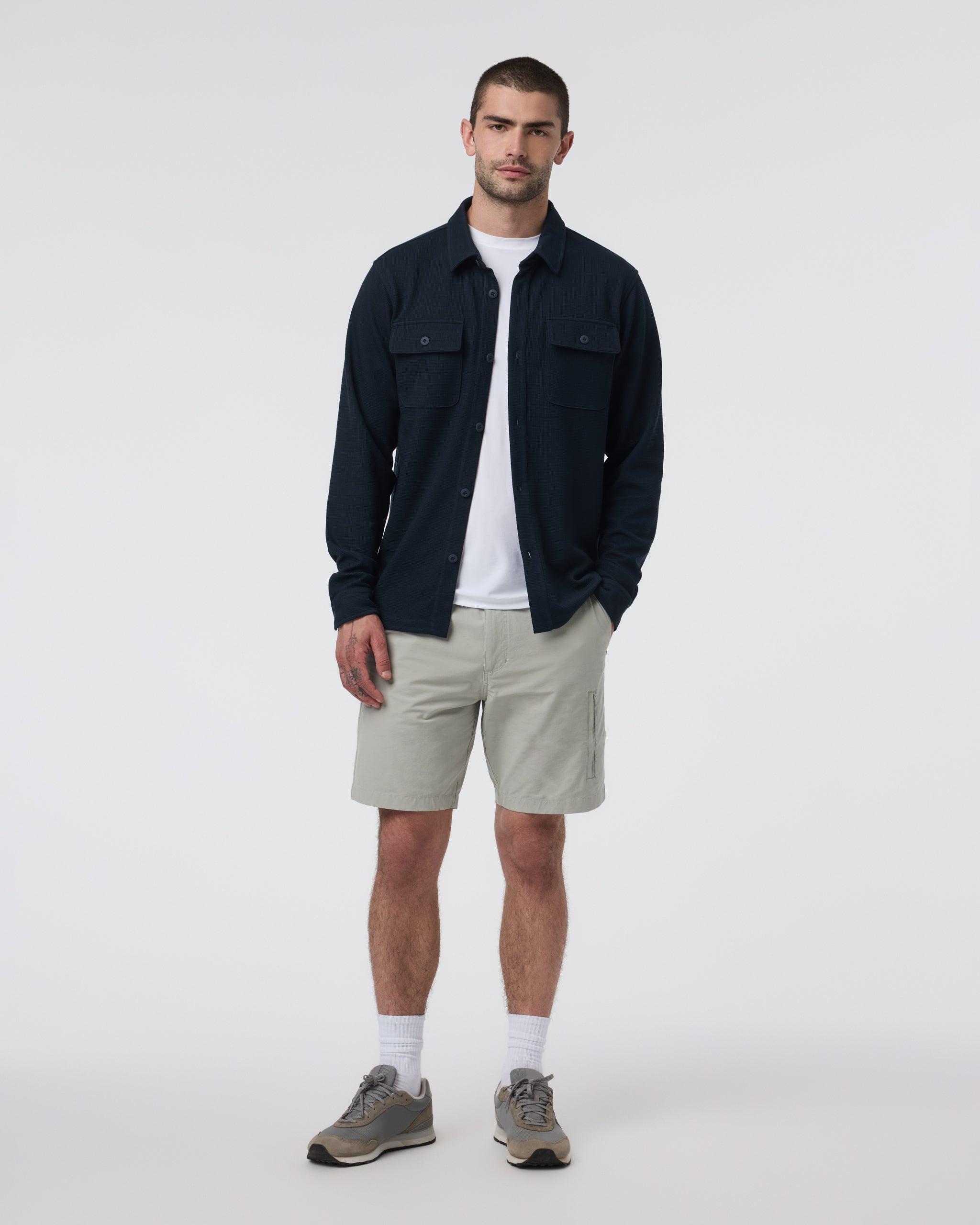 Waffle Shirt Jacket | Ink