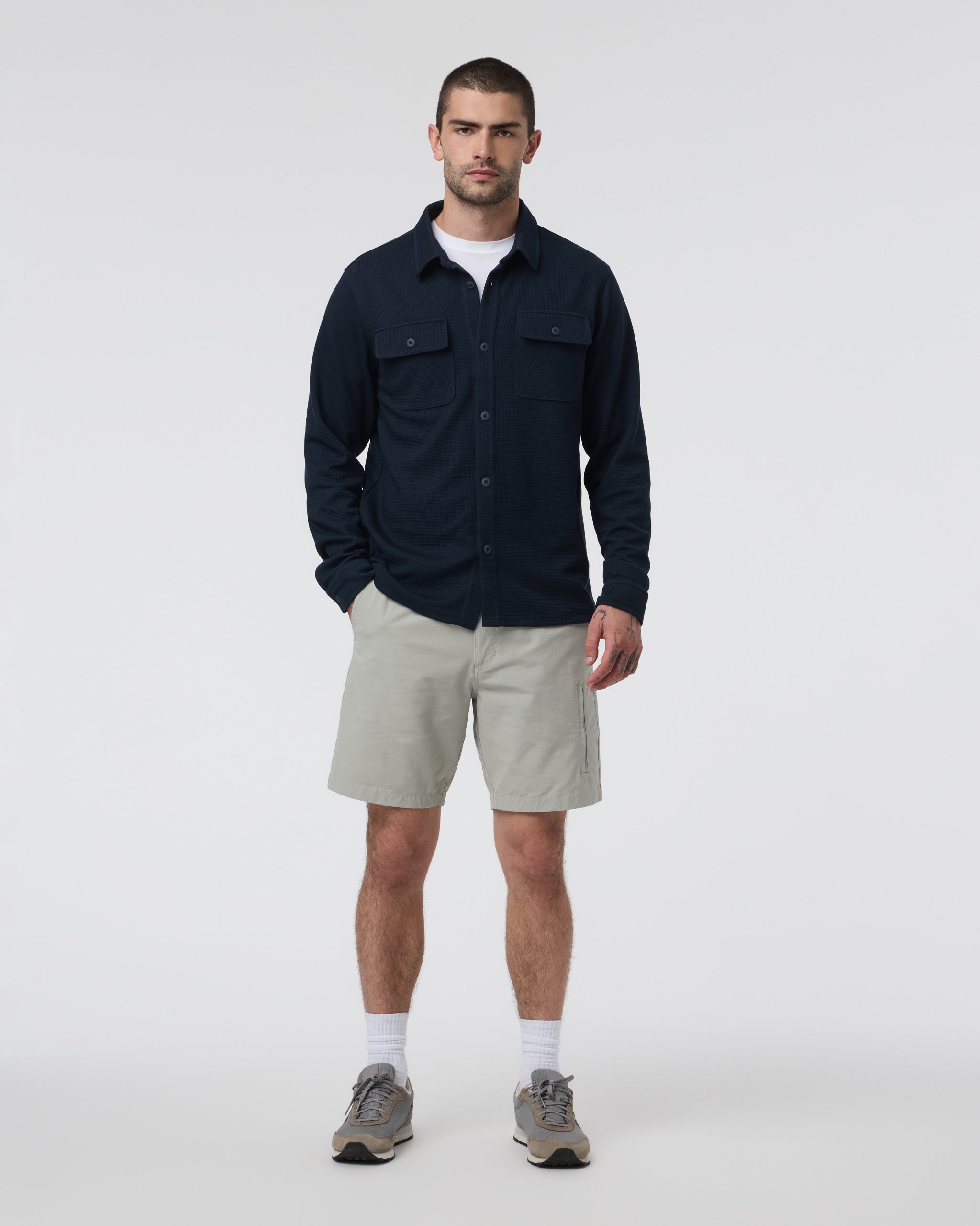 Waffle Shirt Jacket | Ink