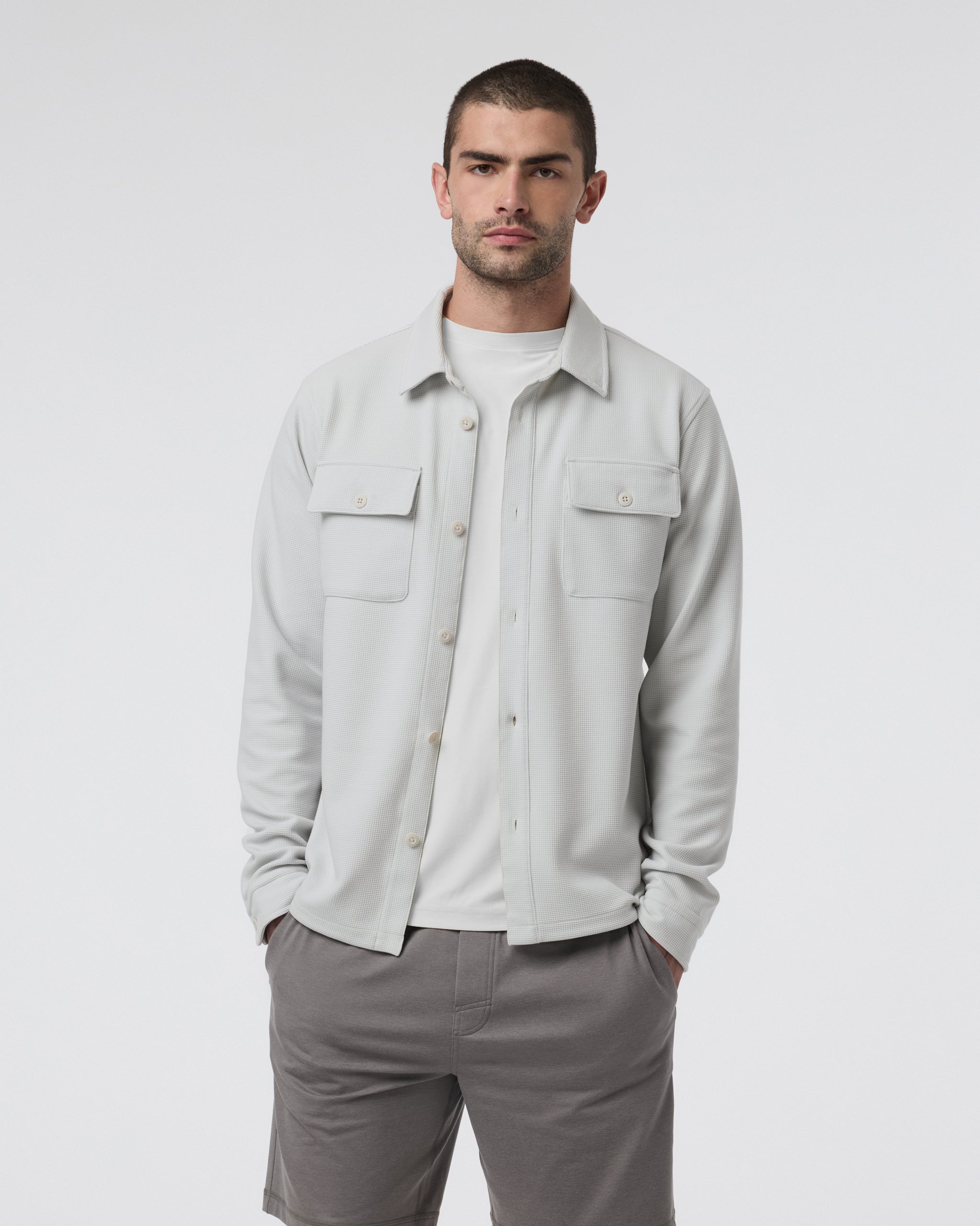 Waffle Shirt Jacket | Salt