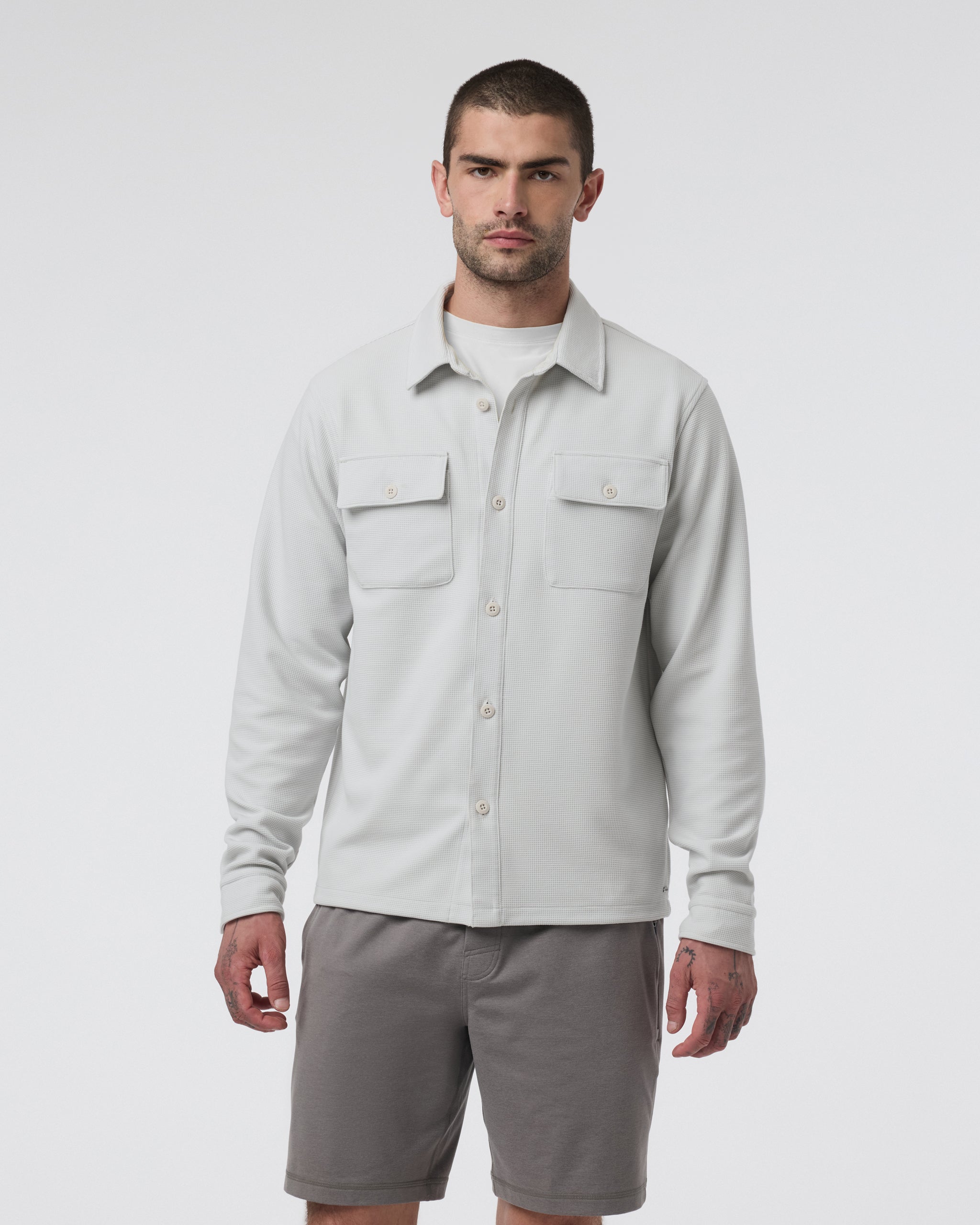 Waffle Shirt Jacket | Salt