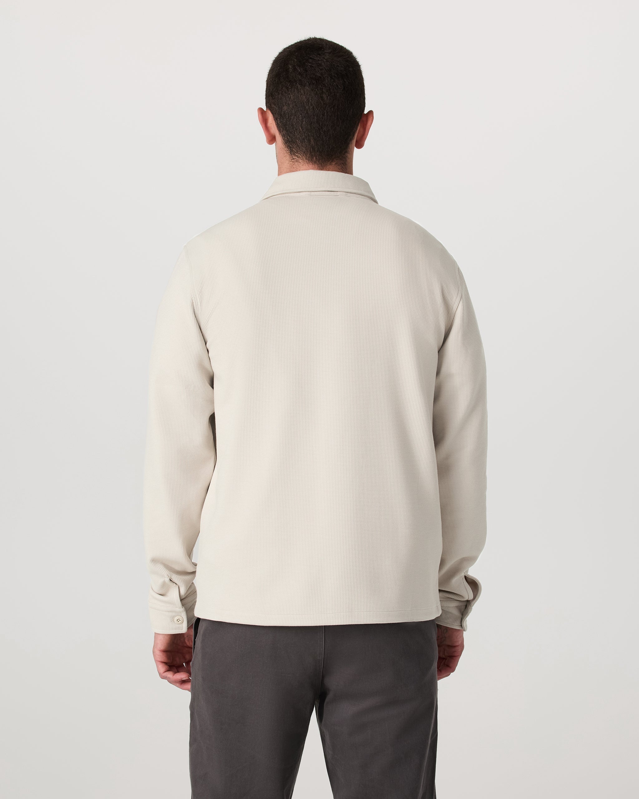 Waffle Shirt Jacket | Mushroom