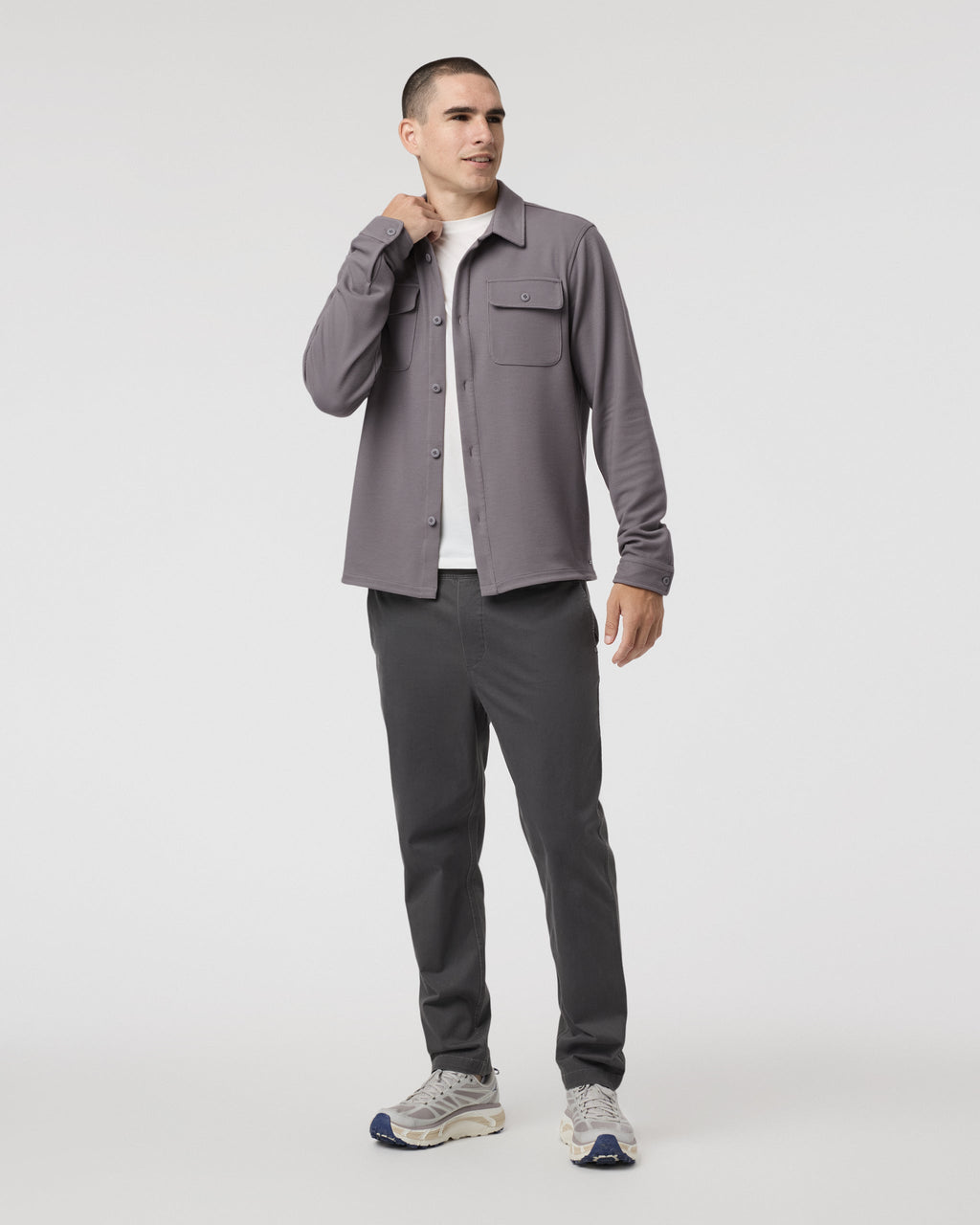 Waffle Shirt Jacket | Shiitake