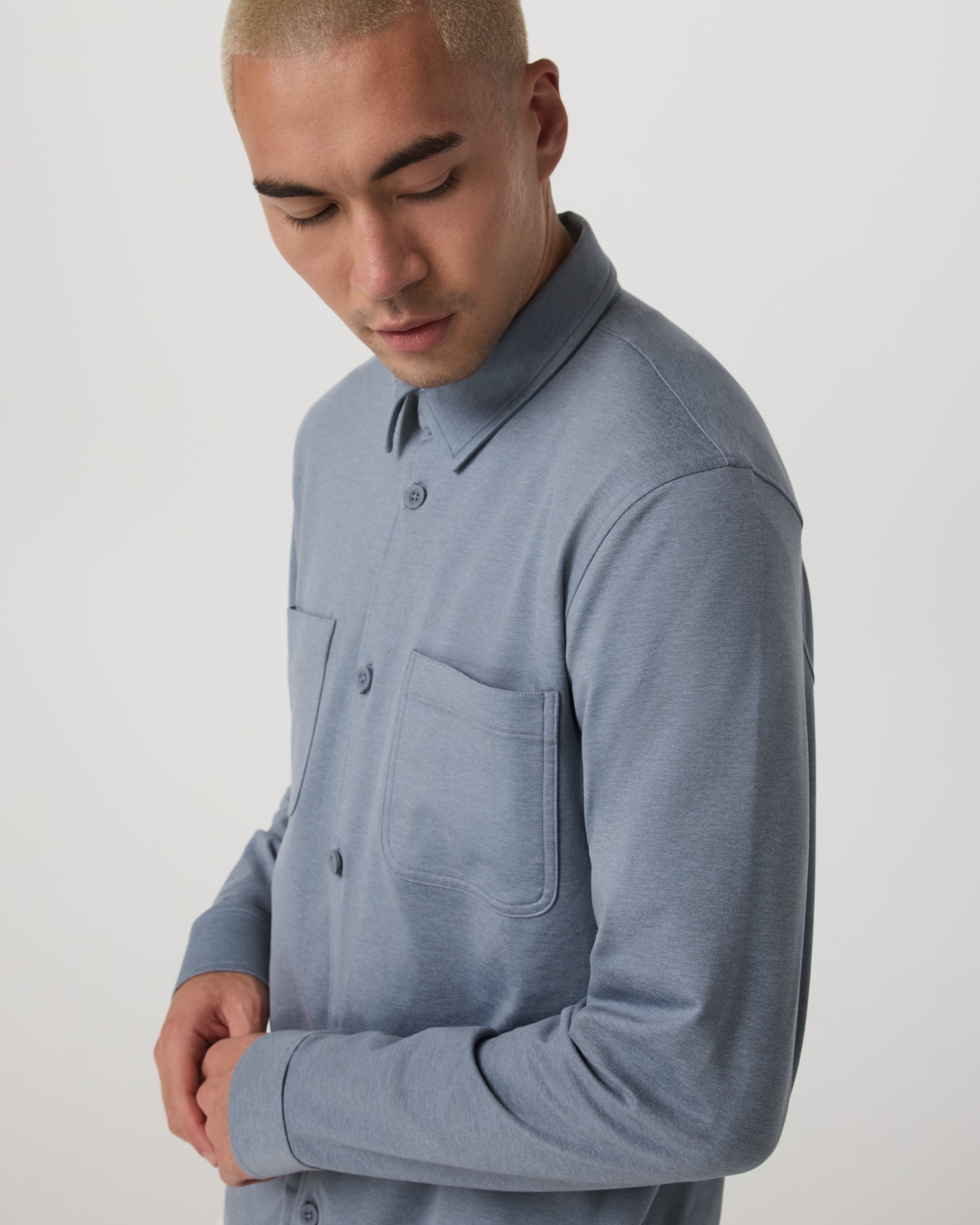 Coronado Shirt Jacket | Slate Blue Heather