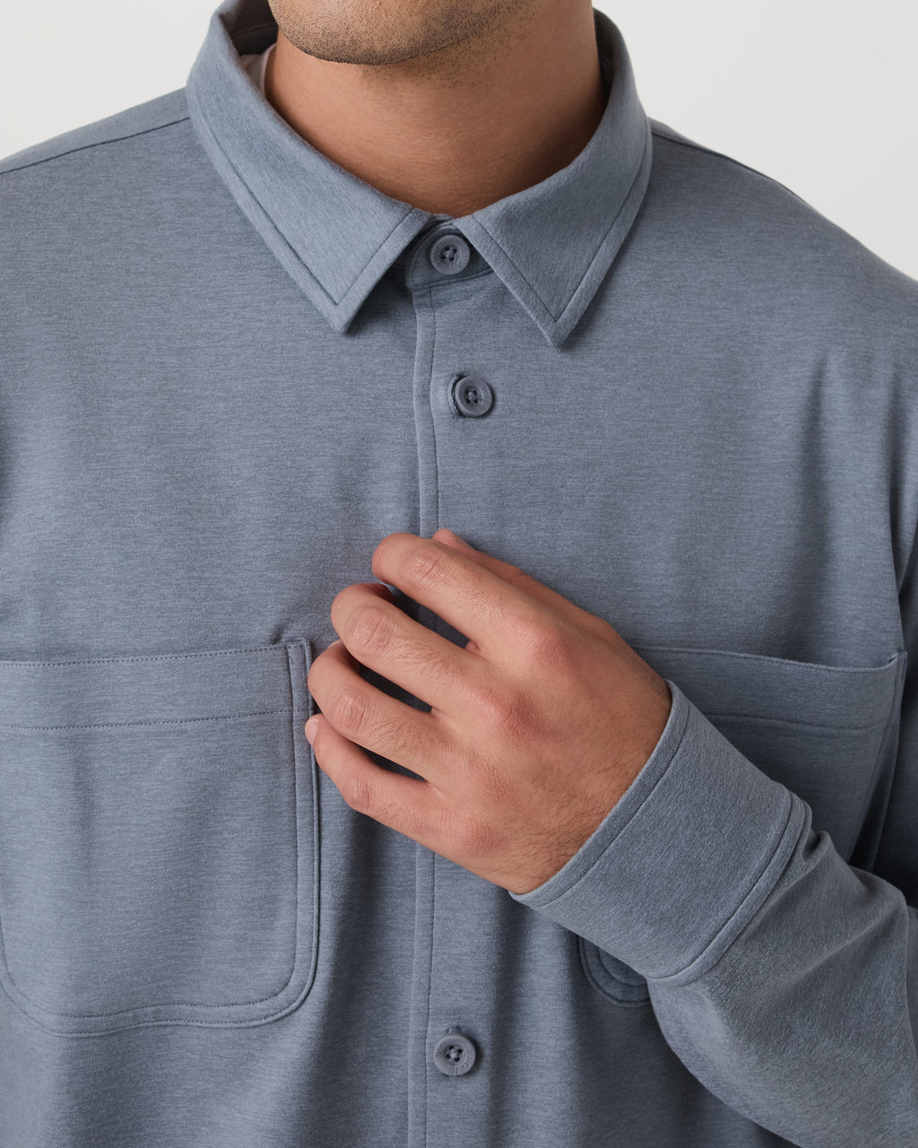 Coronado Shirt Jacket | Slate Blue Heather