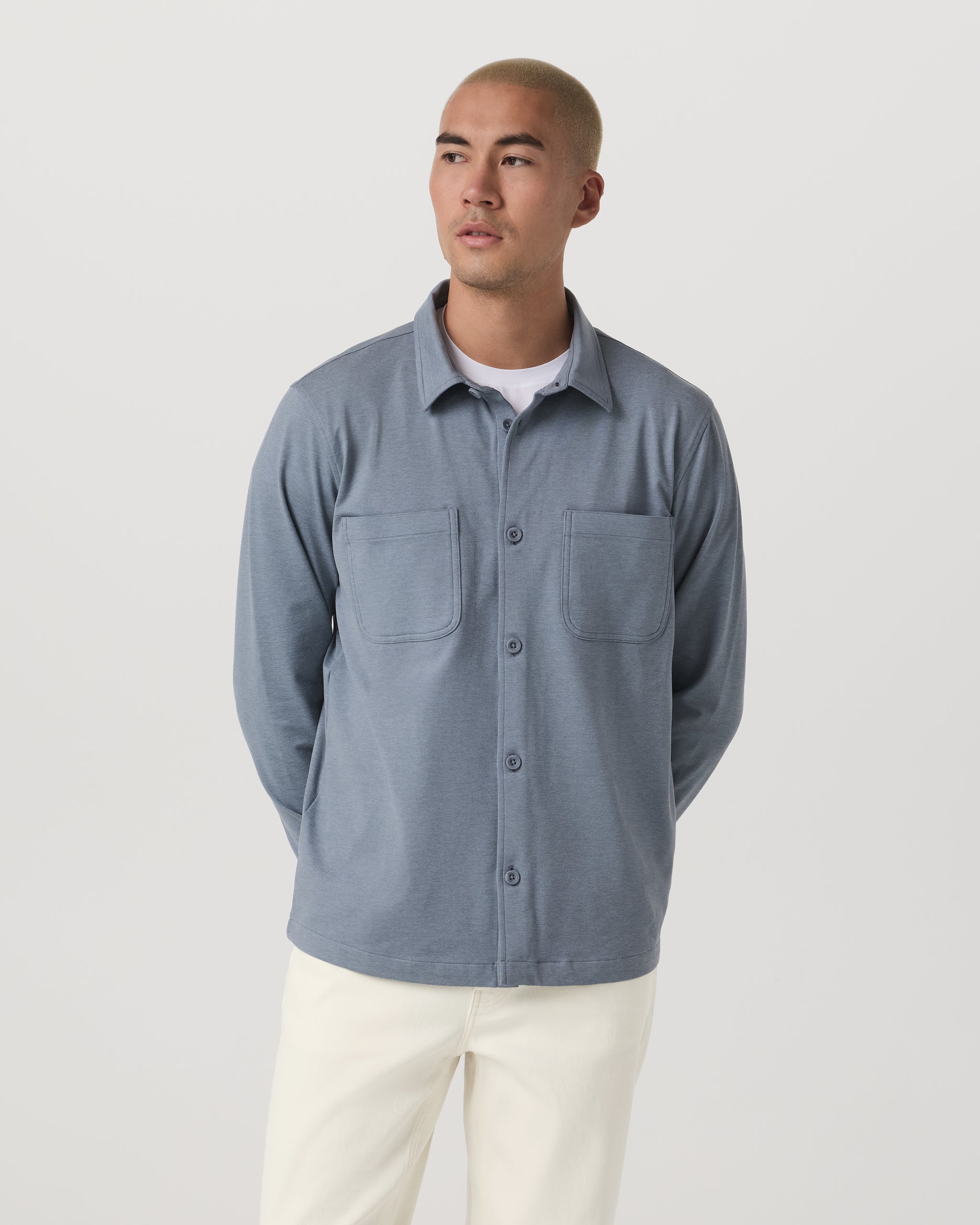 Coronado Shirt Jacket | Slate Blue Heather