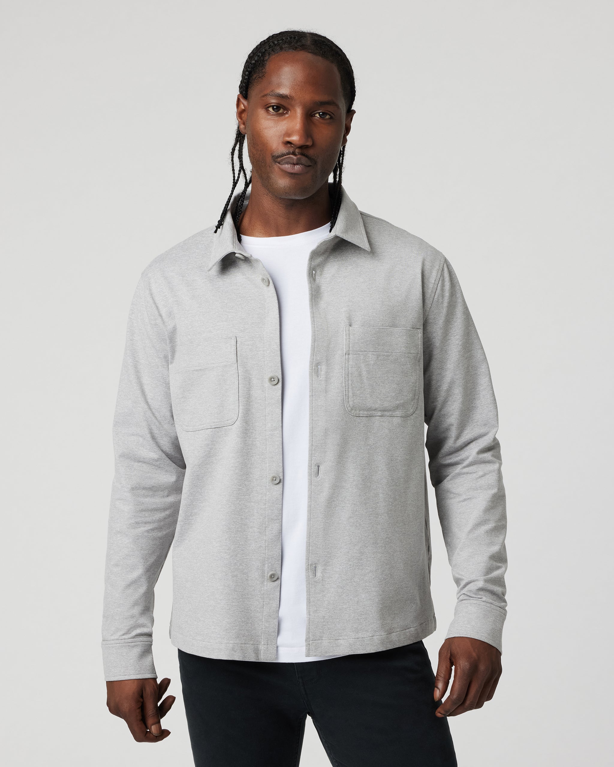 Coronado Shirt Jacket | Light Heather Grey