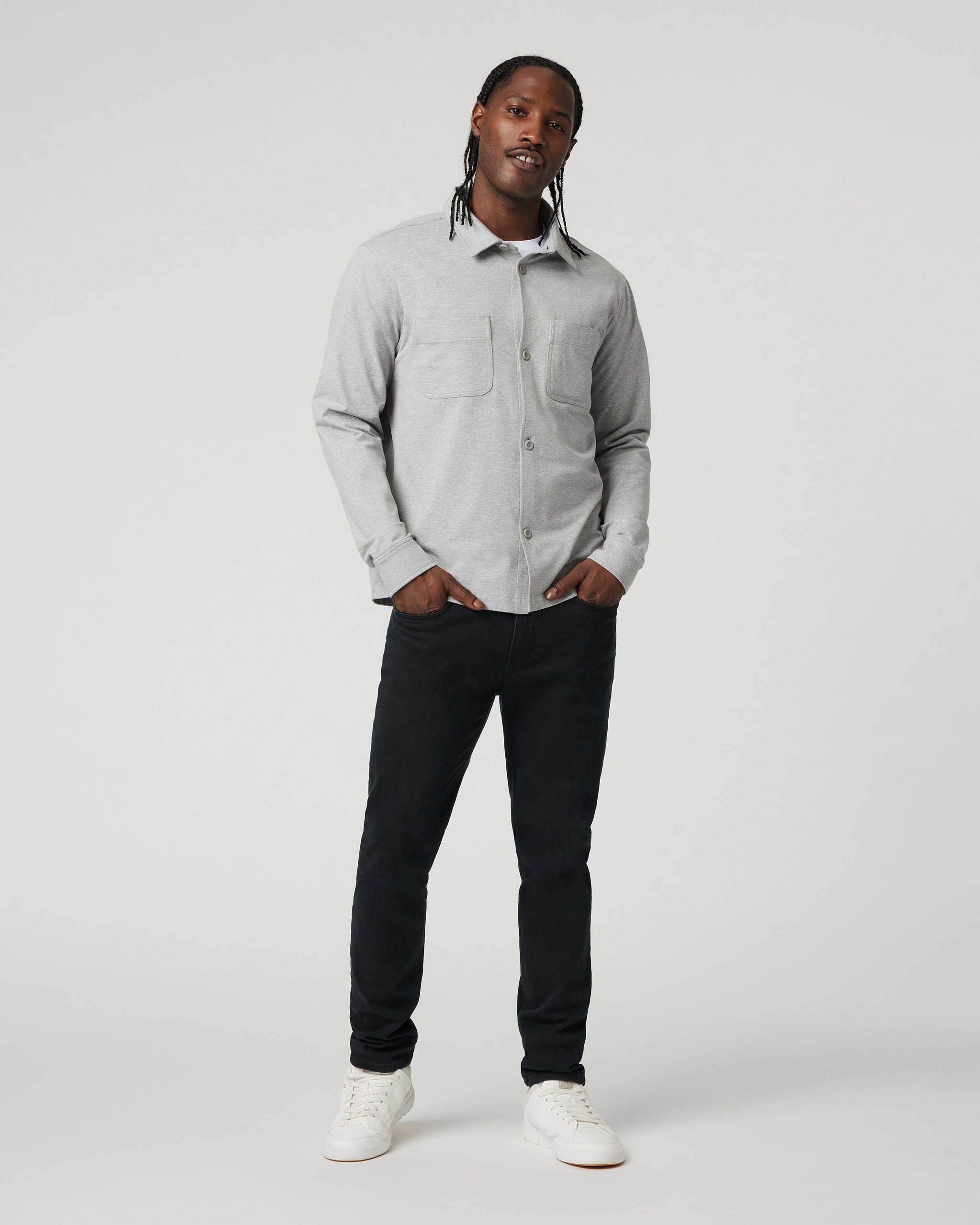 Coronado Shirt Jacket | Light Heather Grey