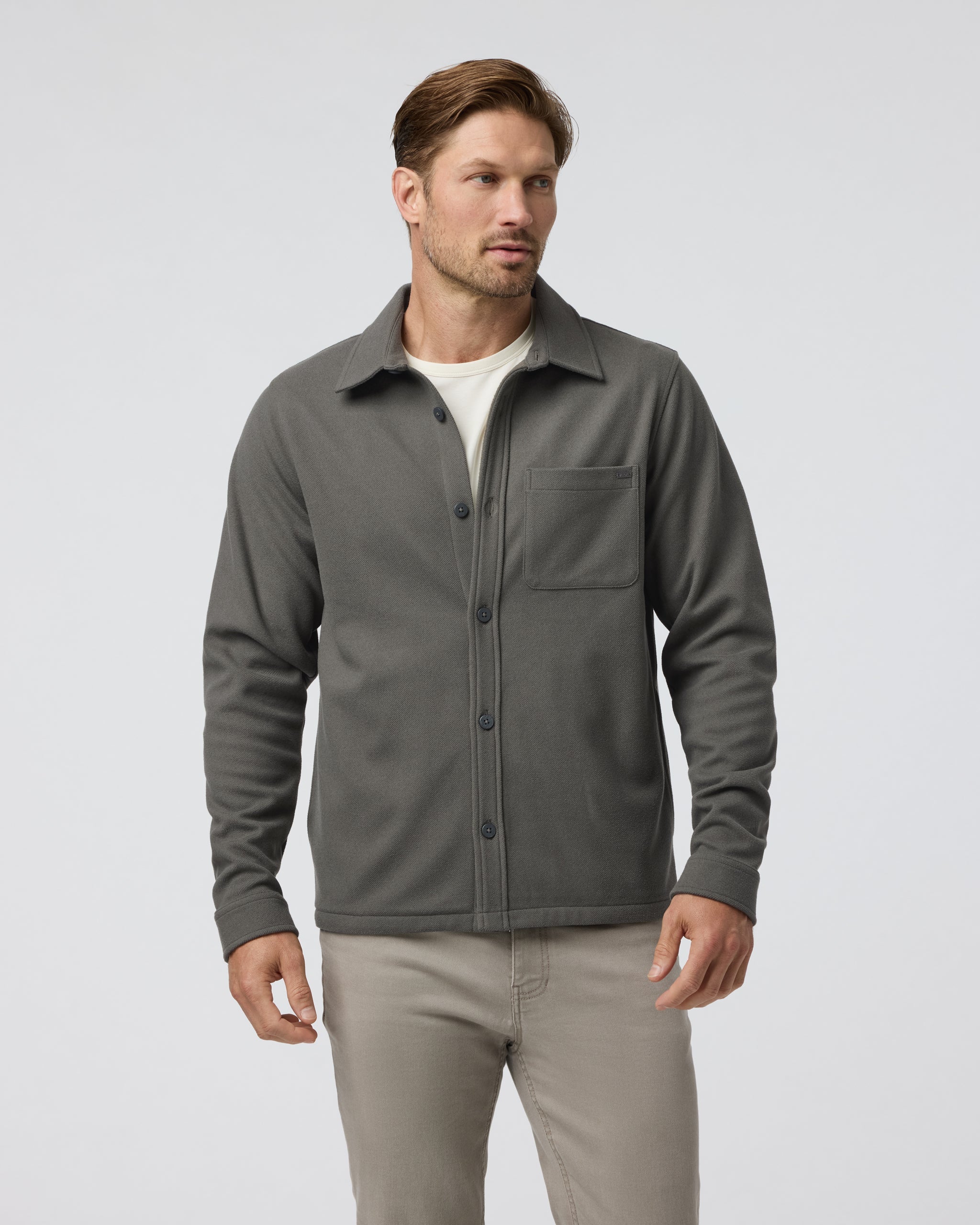 Beldon Shirt Jacket Knit Twill | Oregano
