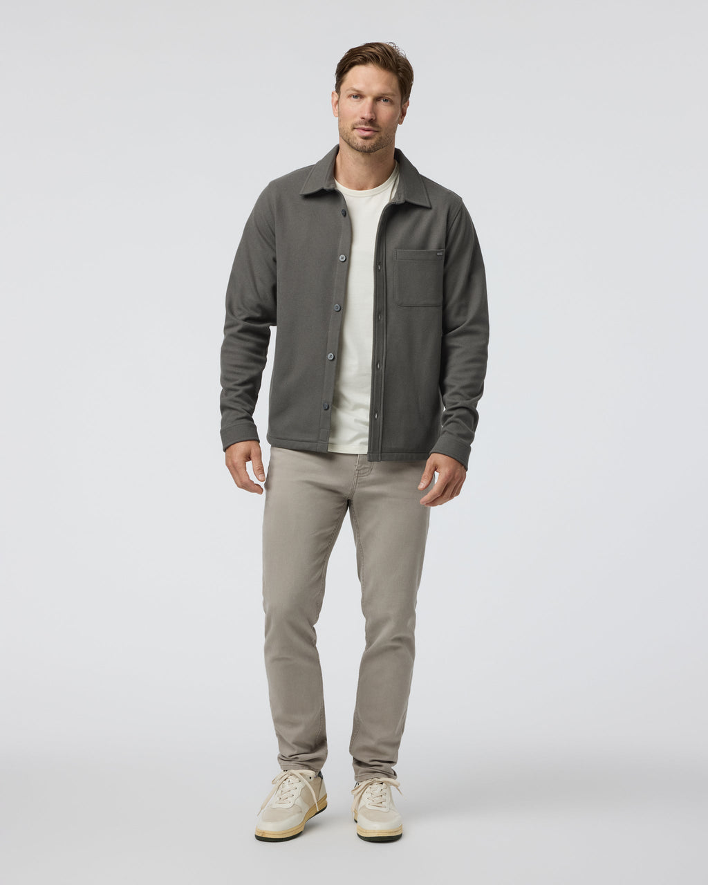 Beldon Shirt Jacket Knit Twill | Oregano