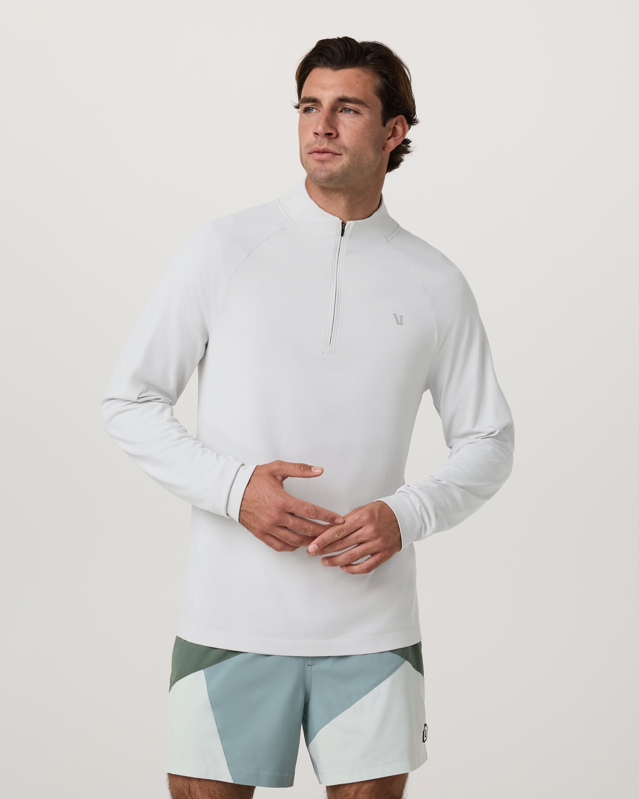 Clearview Seamless 1/4 Zip | Frost Grey