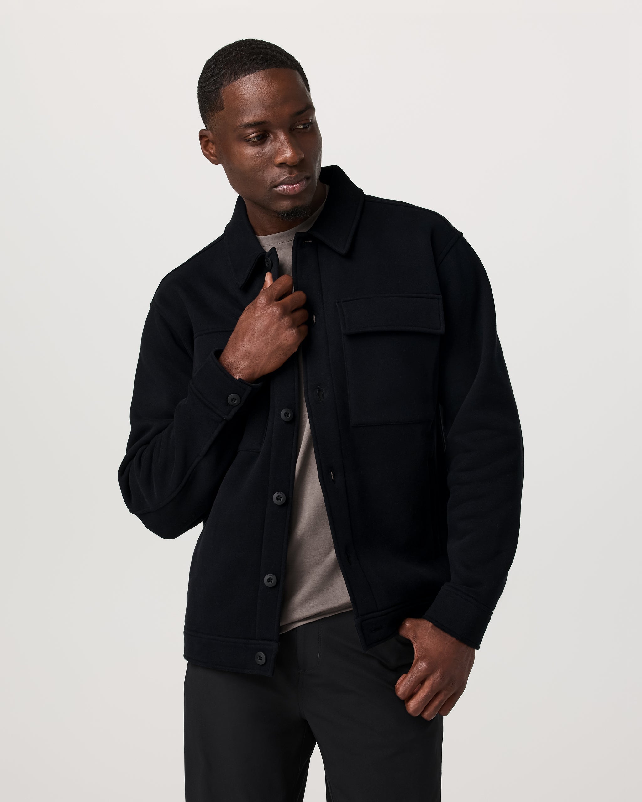 Seaside Shirt Jacket | Black
