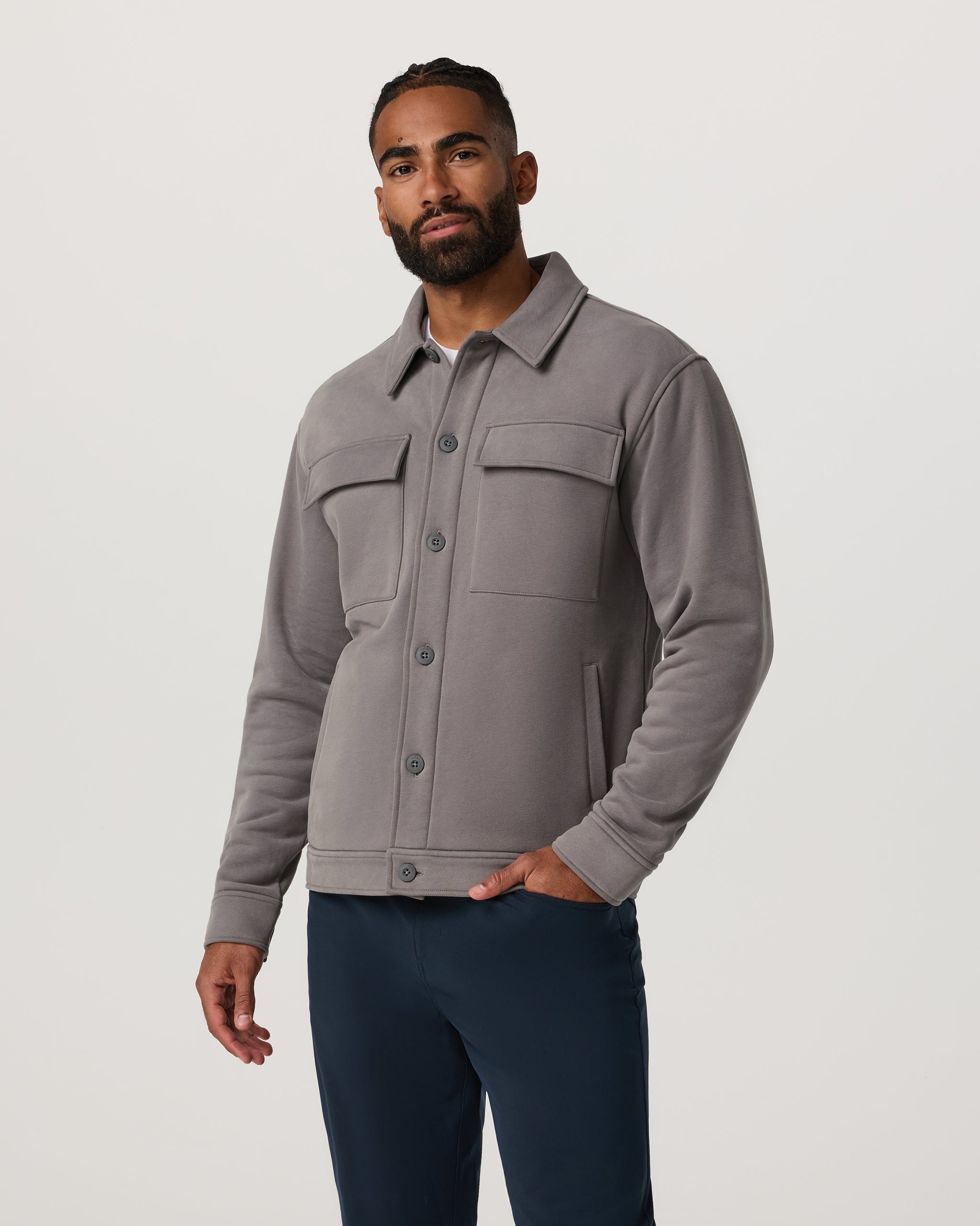 Seaside Shirt Jacket | Cavern Grey