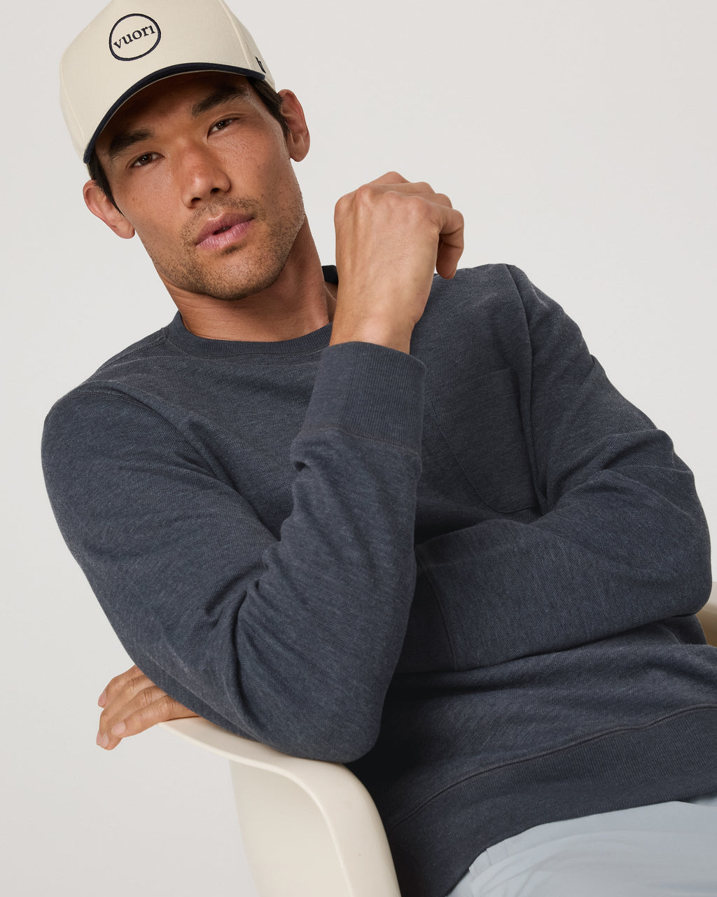 Jeffreys Crew 2.0 | Navy Heather