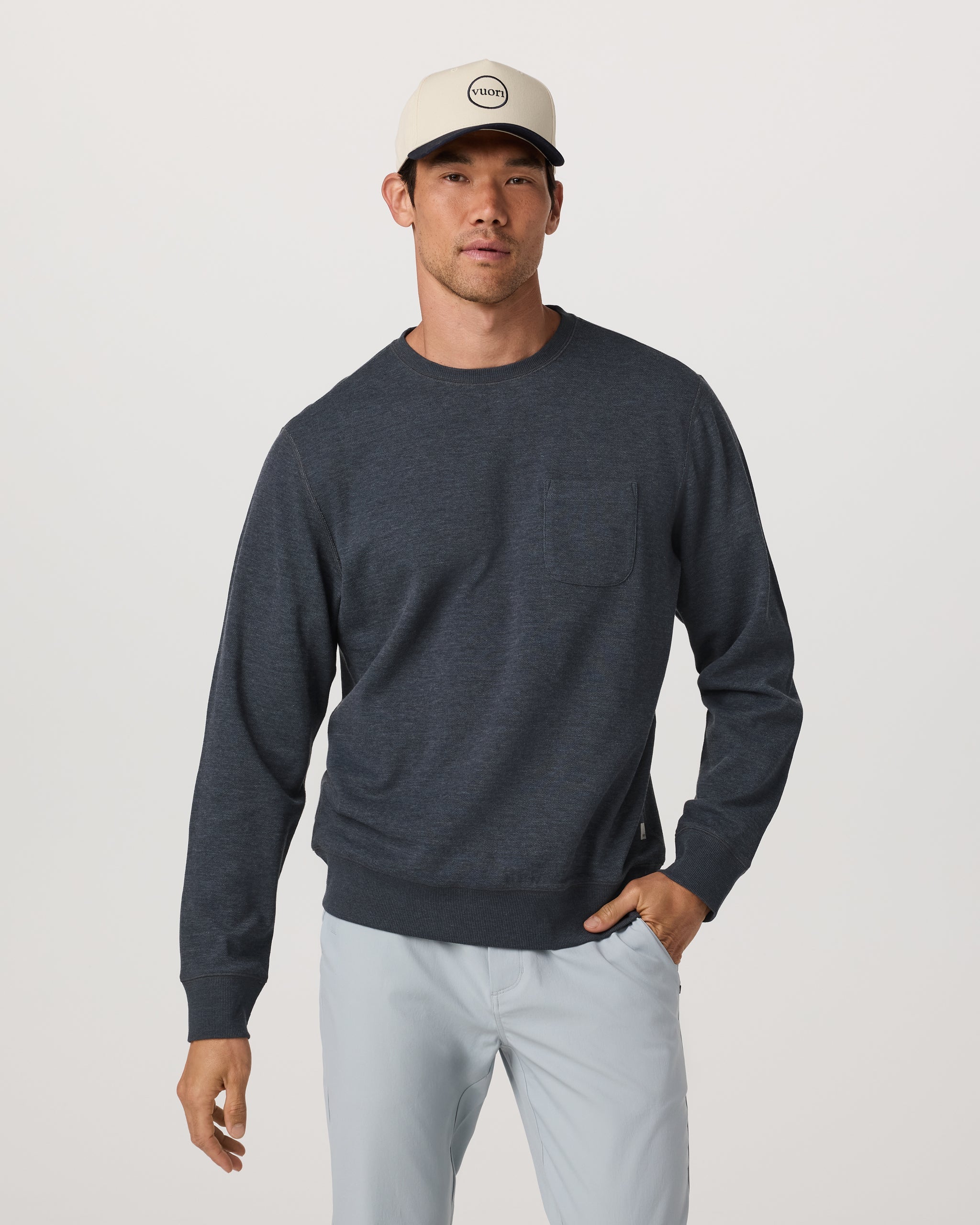 Jeffreys Crew 2.0 | Navy Heather