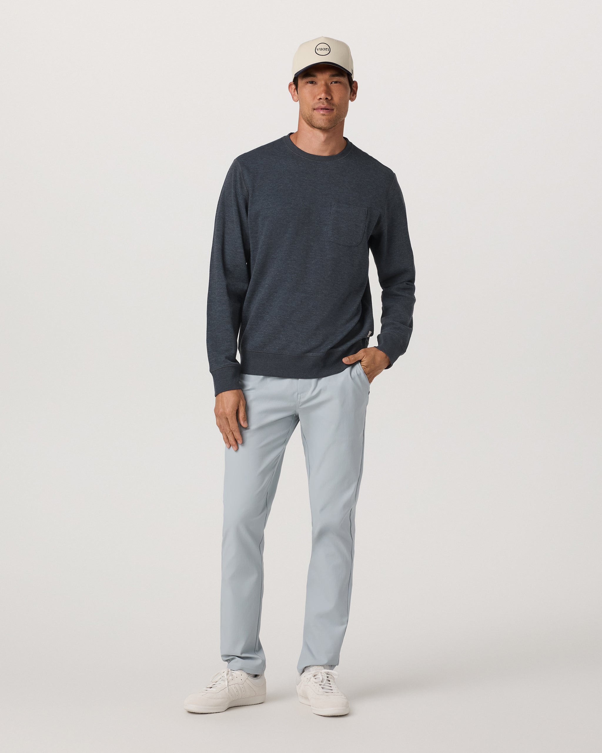 Jeffreys Crew 2.0 | Navy Heather
