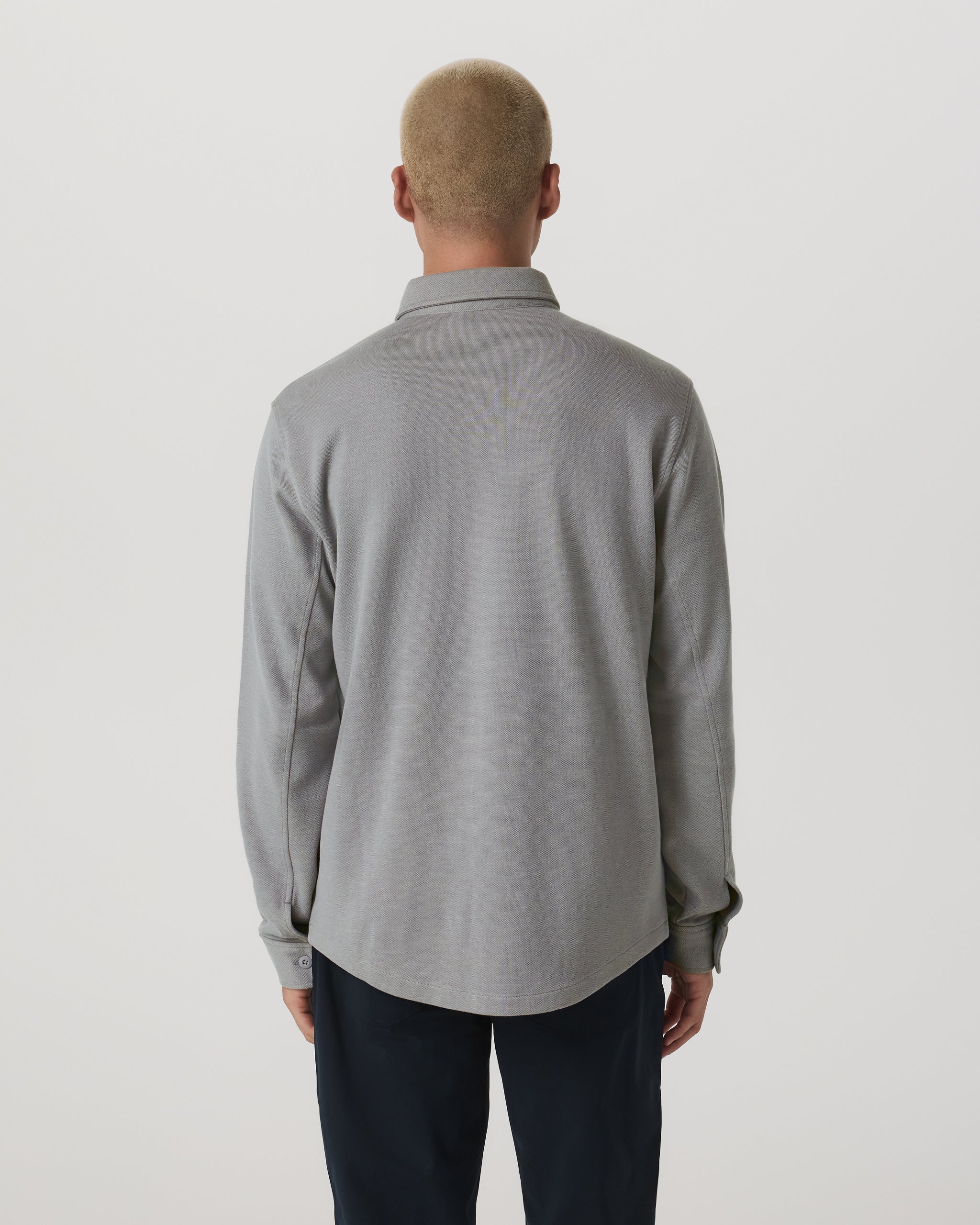 Long Sleeve Jeffreys Button Down Overshirt | Grey