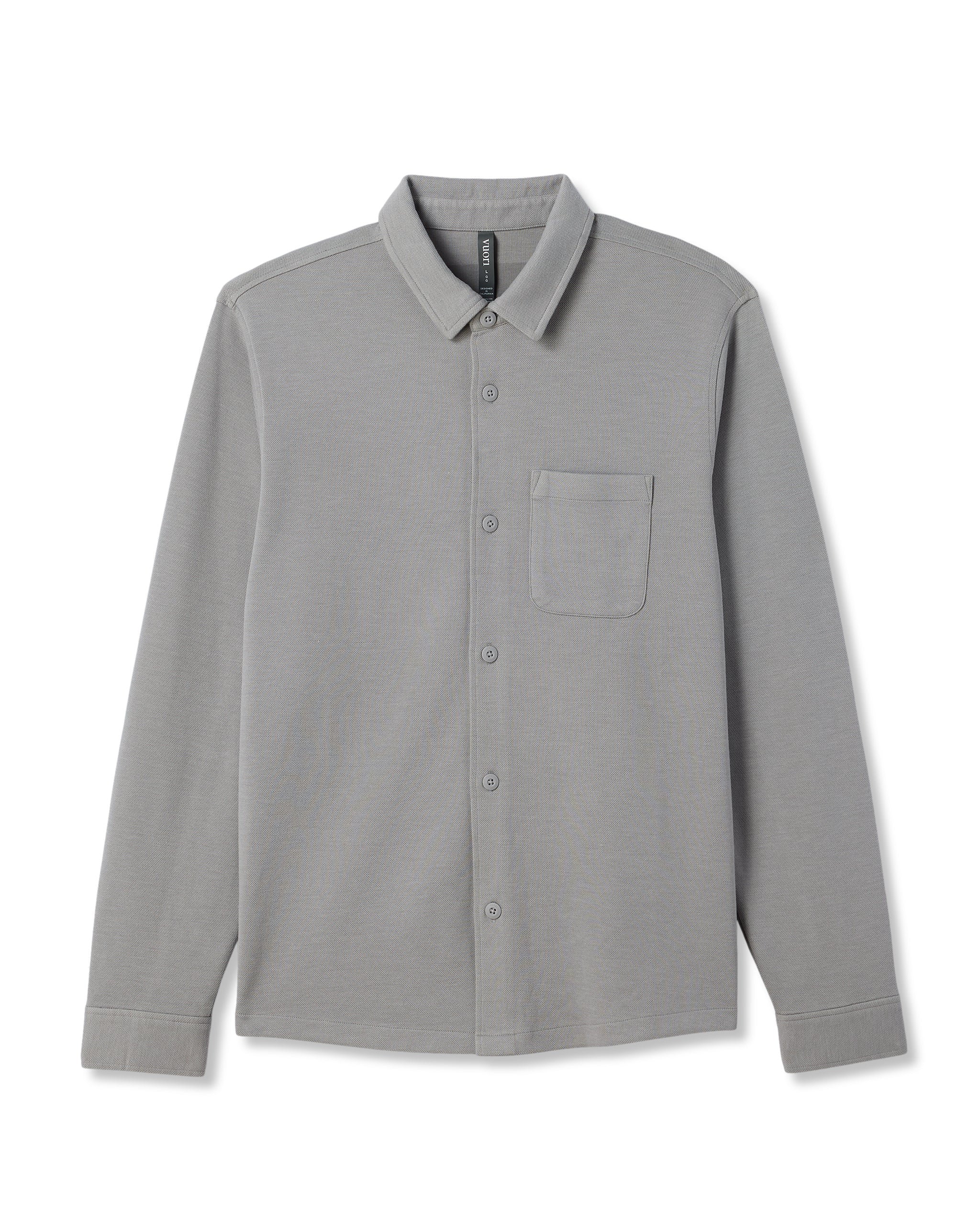 Long Sleeve Jeffreys Button Down Overshirt | Grey