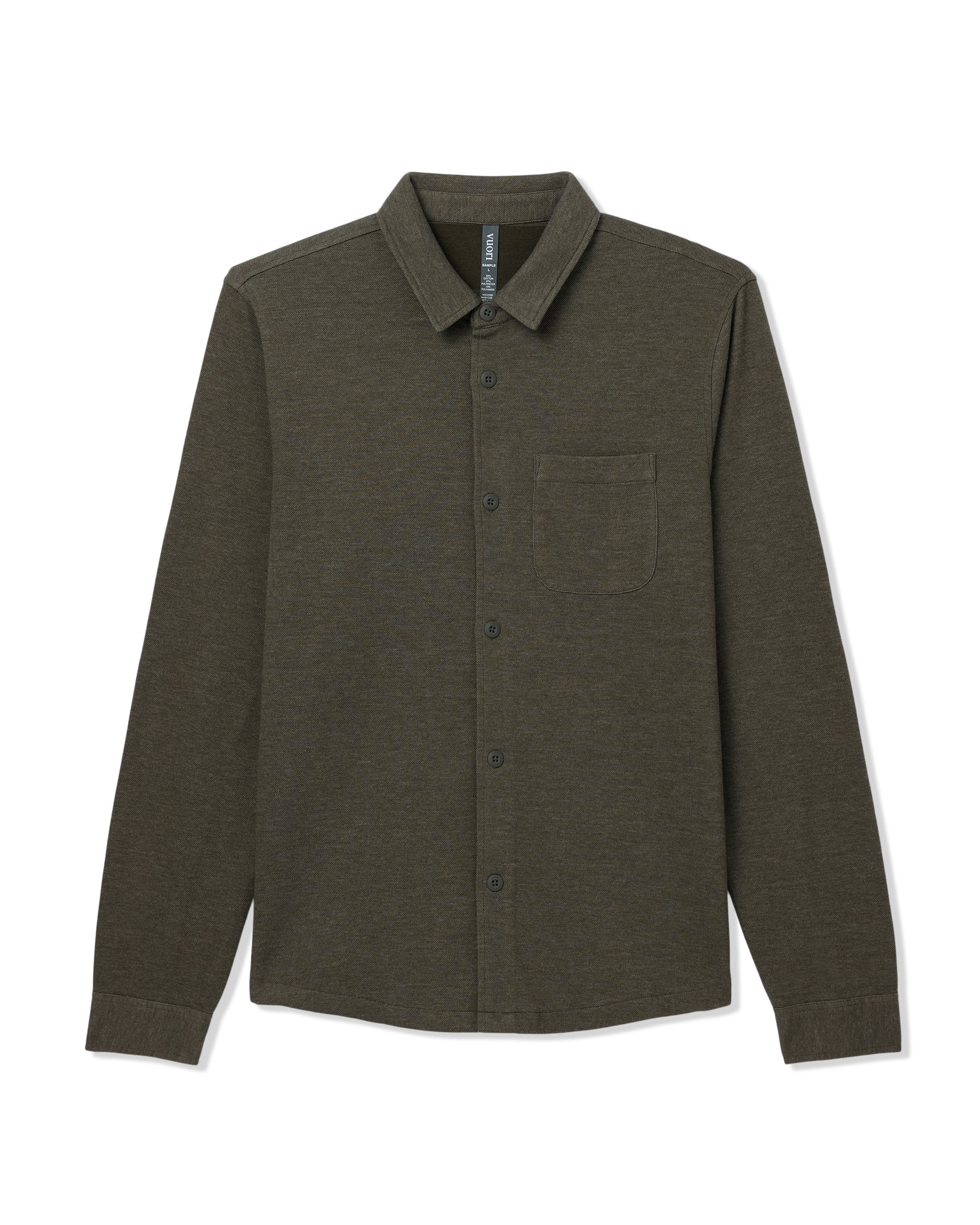 Long Sleeve Jeffreys Button Down Overshirt | Olive Heather