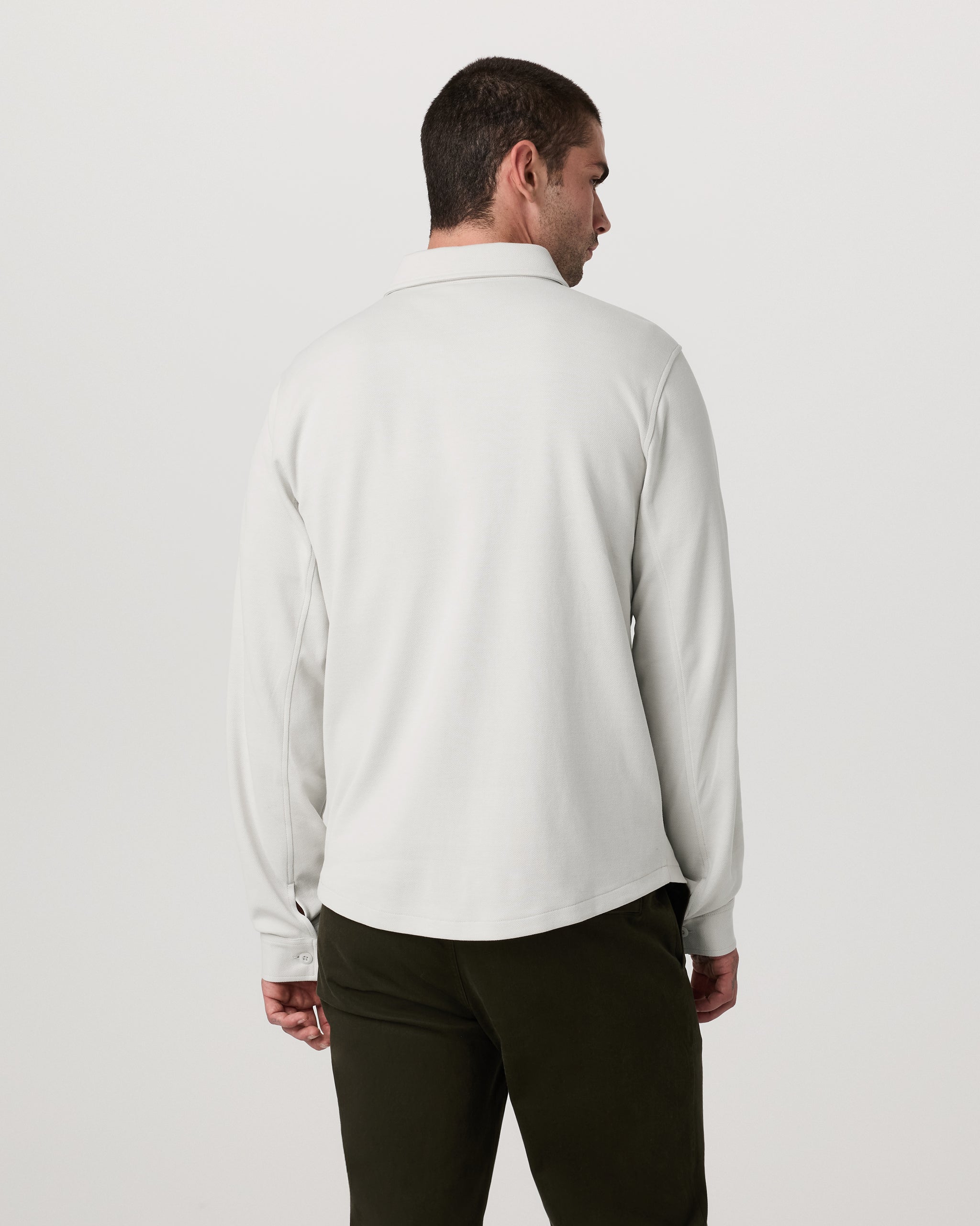 Long Sleeve Jeffreys Button Down Overshirt | Winter Grey Heather