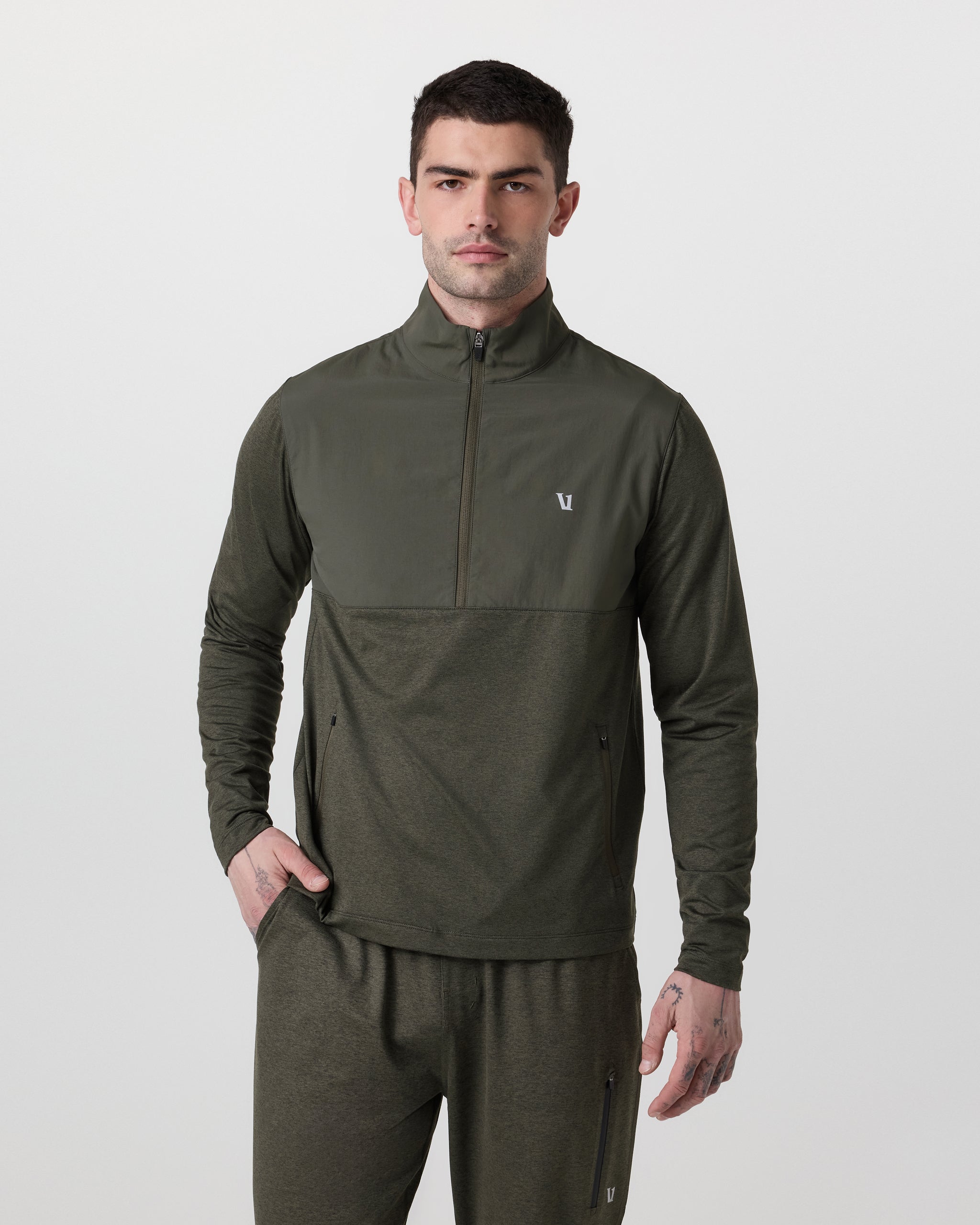 Sunday Element Half Zip | Kale Heather