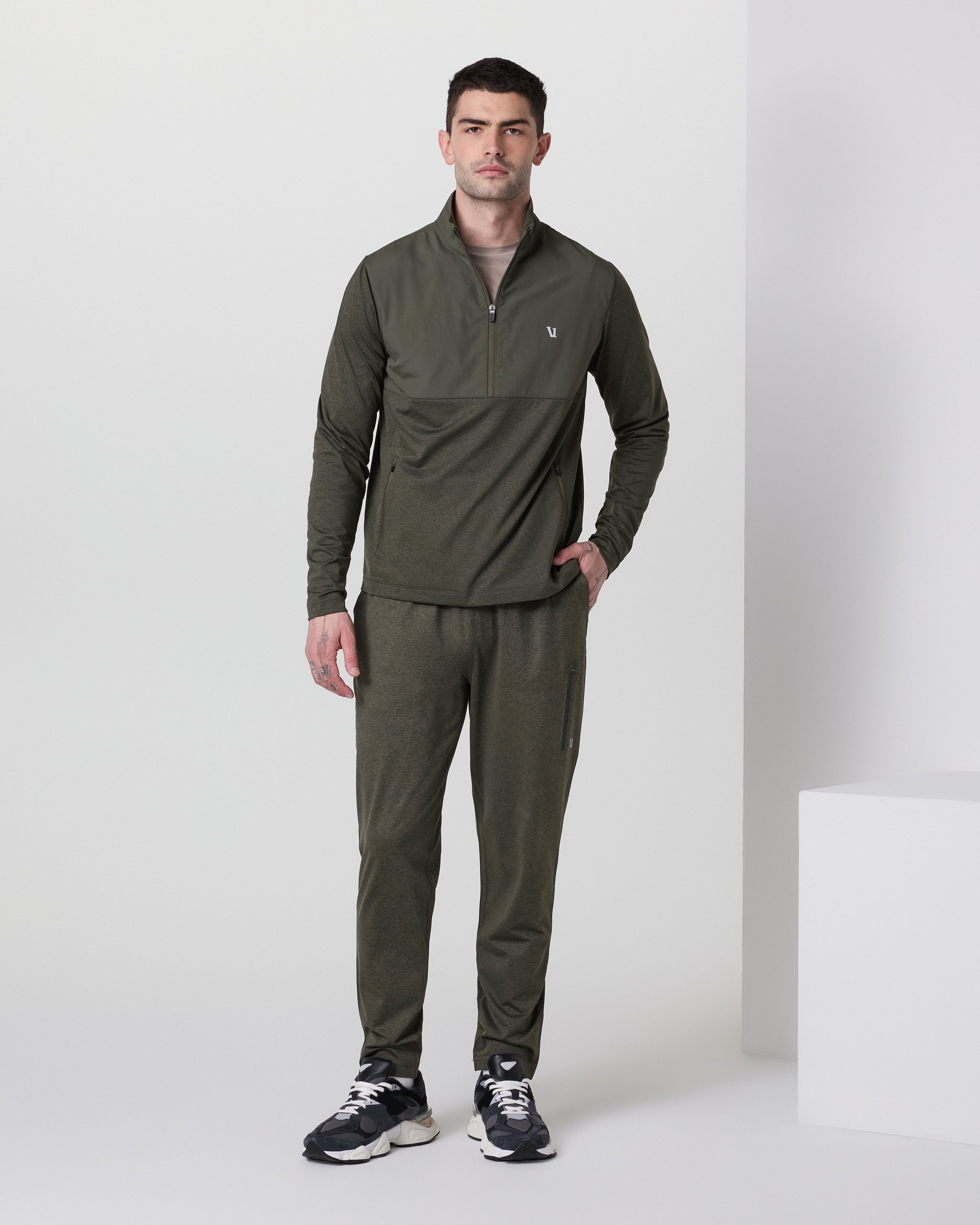 Sunday Element Half Zip | Kale Heather