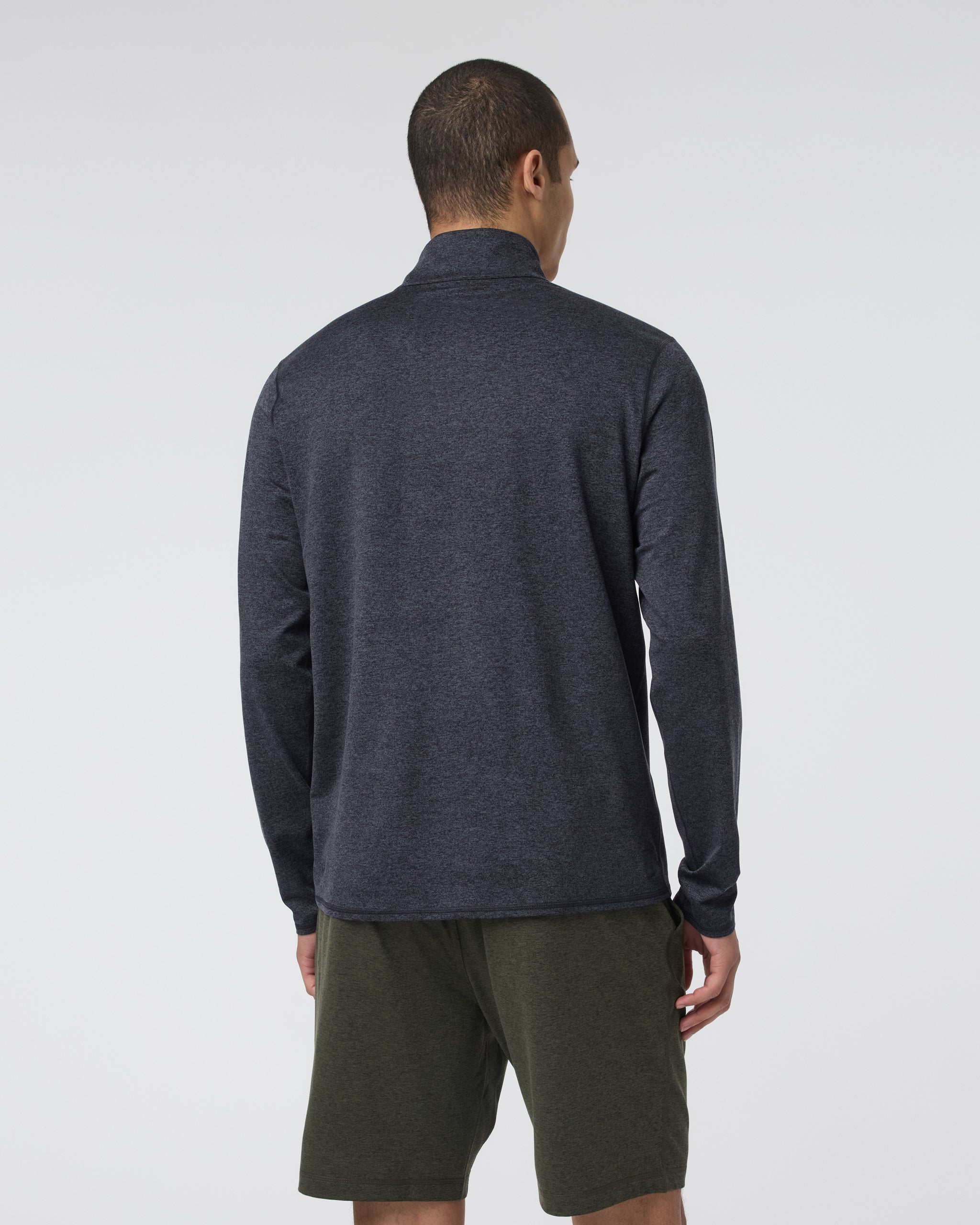 Ponto Half Zip Mock Neck | Charcoal Heather